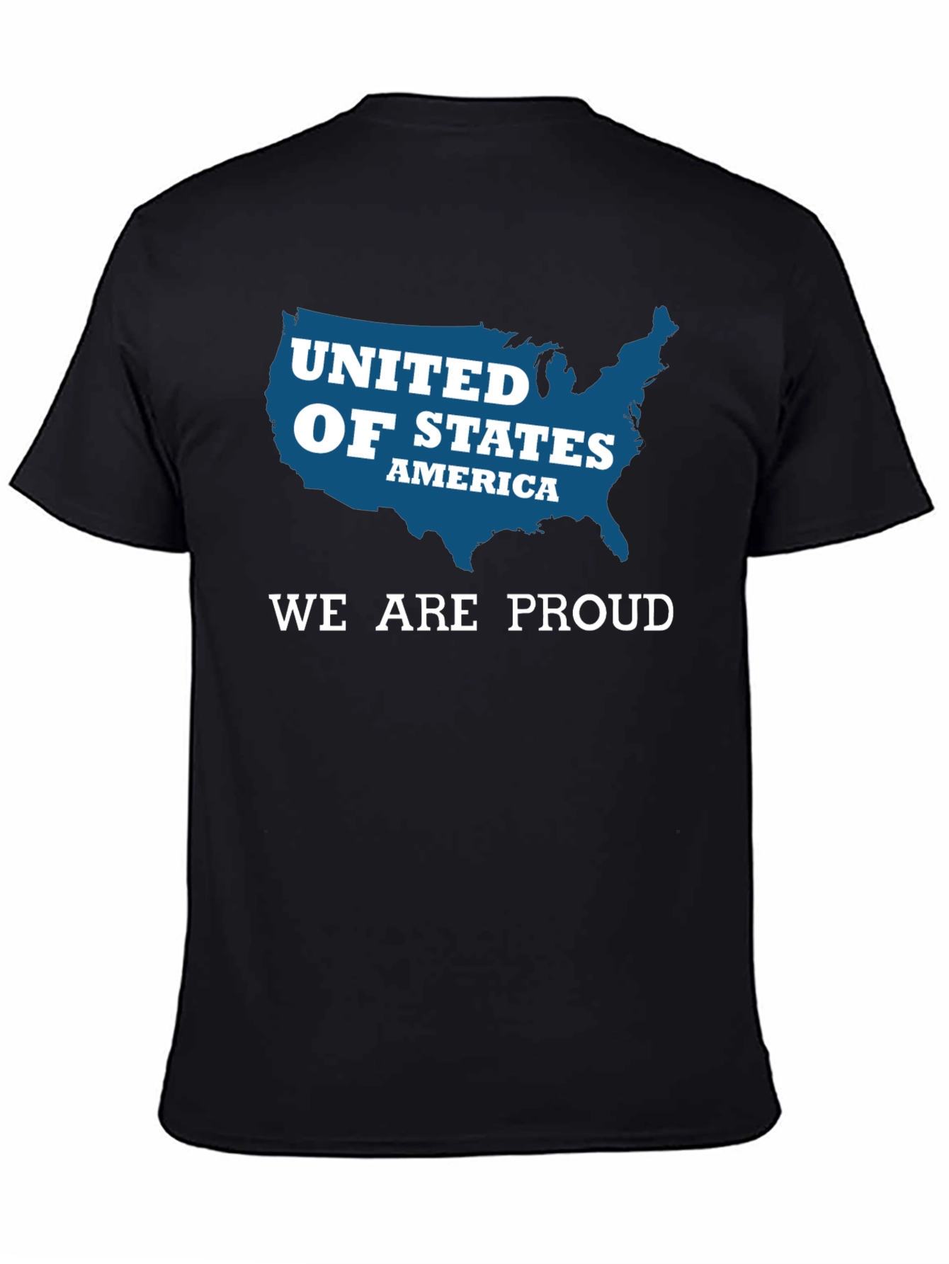 Proud USA Patriotic T-Shirt - United States Map Design