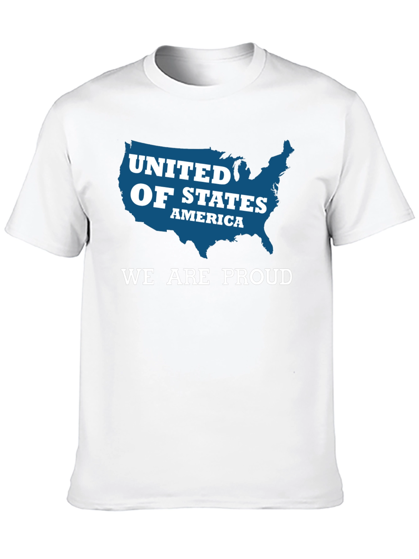 Proud USA Patriotic T-Shirt - United States Map Design