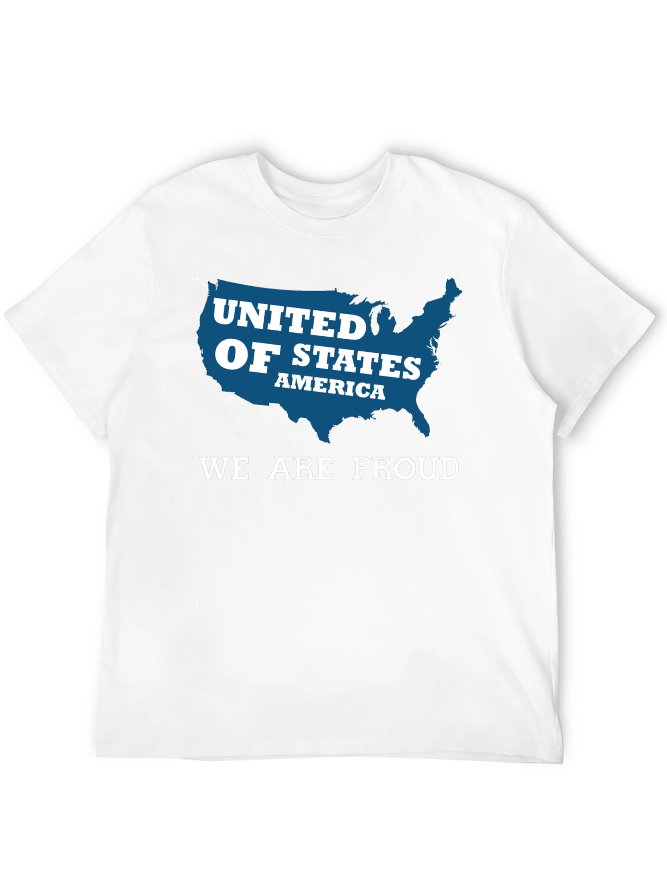 Proud USA Patriotic T-Shirt - United States Map Design