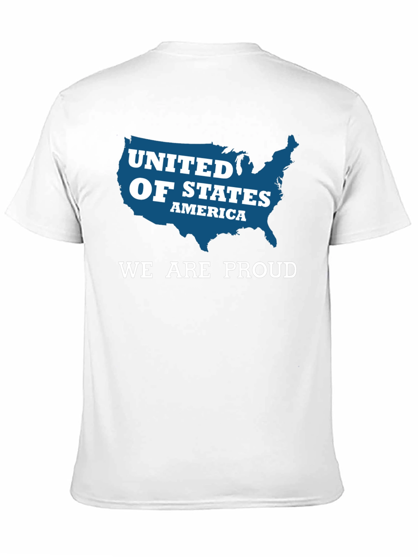 Proud USA Patriotic T-Shirt - United States Map Design