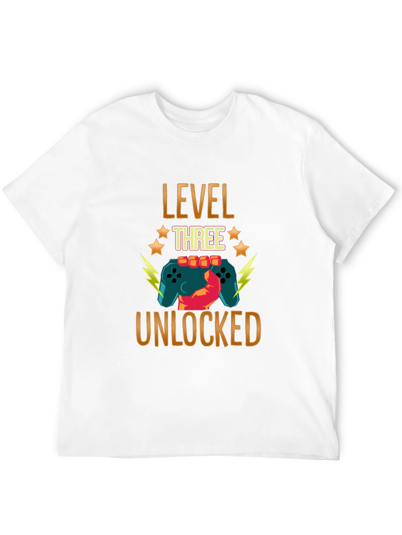 Level Three Unlocked Black Gaming T-Shirt