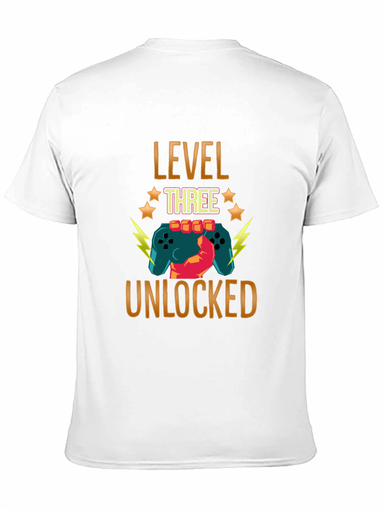 Level Three Unlocked Black Gaming T-Shirt
