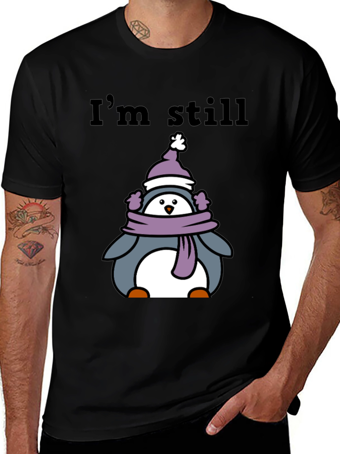 Winter Penguin Graphic Tee - Cozy & Cute!