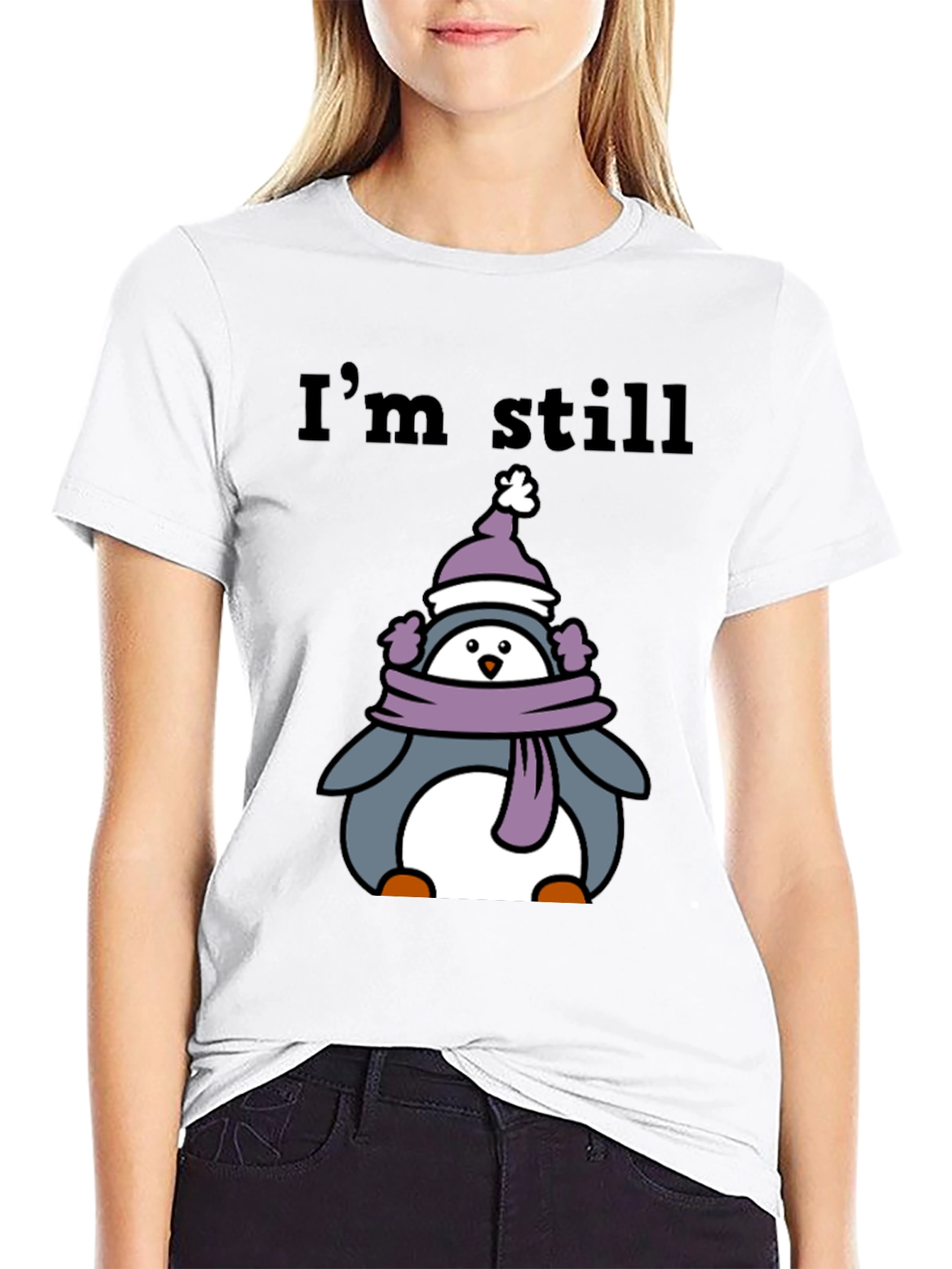 Winter Penguin Graphic Tee - Cozy & Cute!