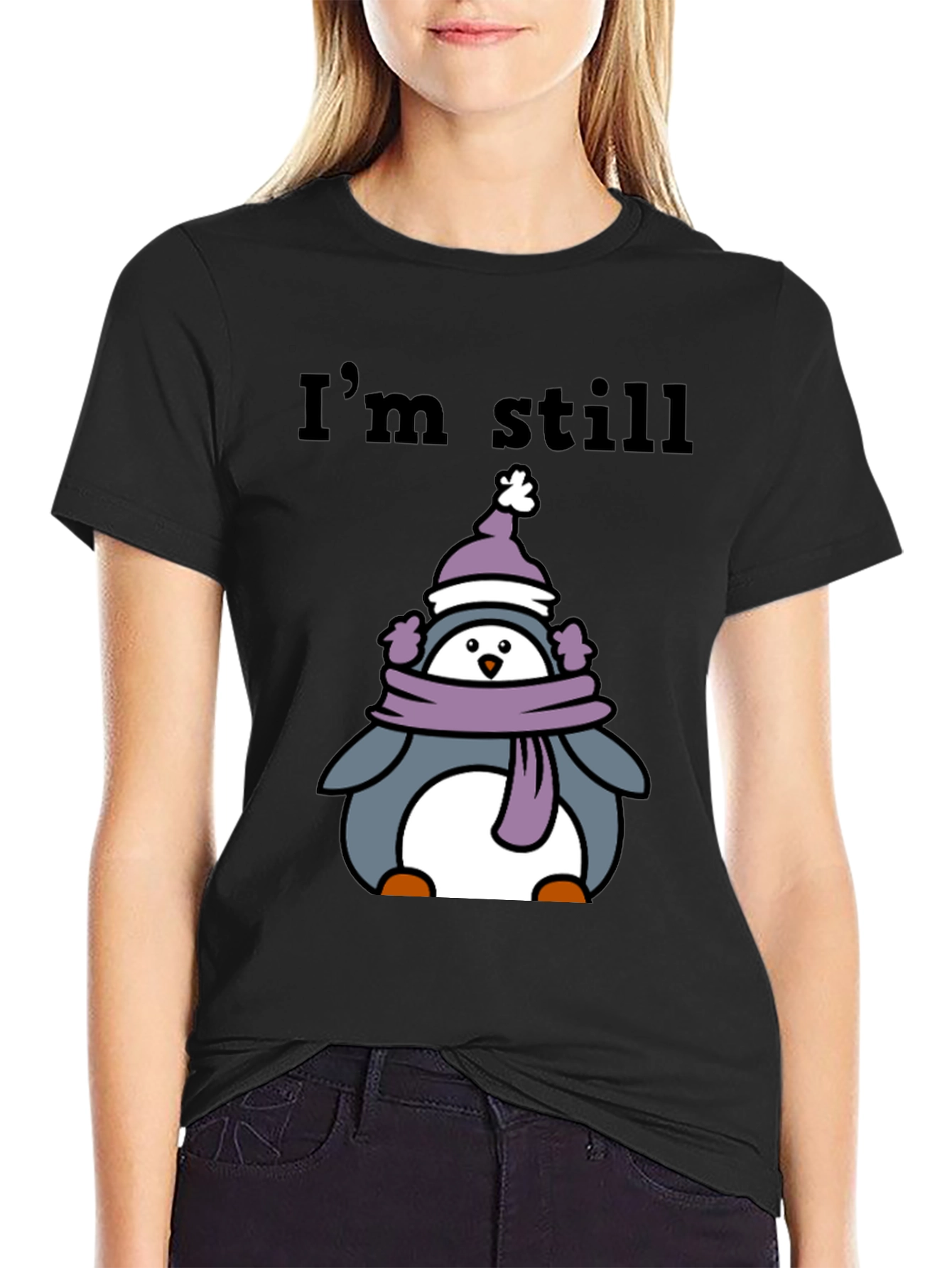Winter Penguin Graphic Tee - Cozy & Cute!