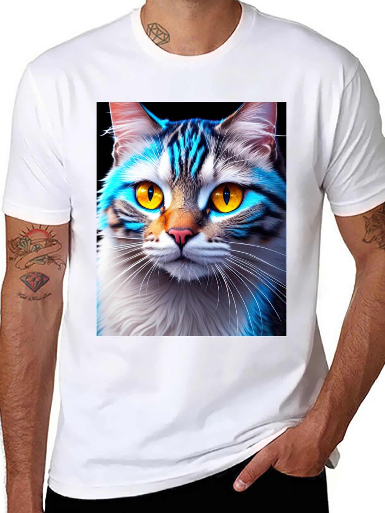 Cool Cat Graphic Tee - Stylish Animal Print Shirt