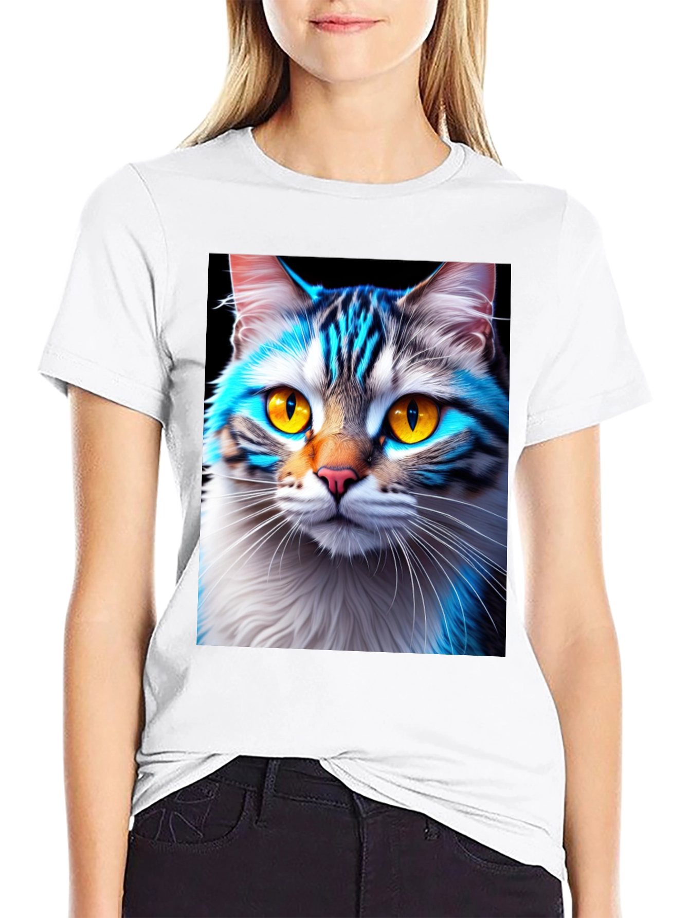 Cool Cat Graphic Tee - Stylish Animal Print Shirt