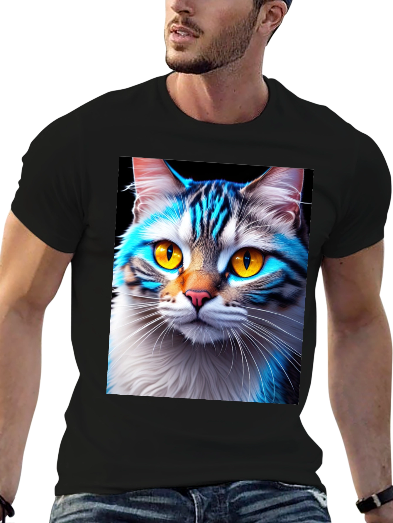 Cool Cat Graphic Tee - Stylish Animal Print Shirt