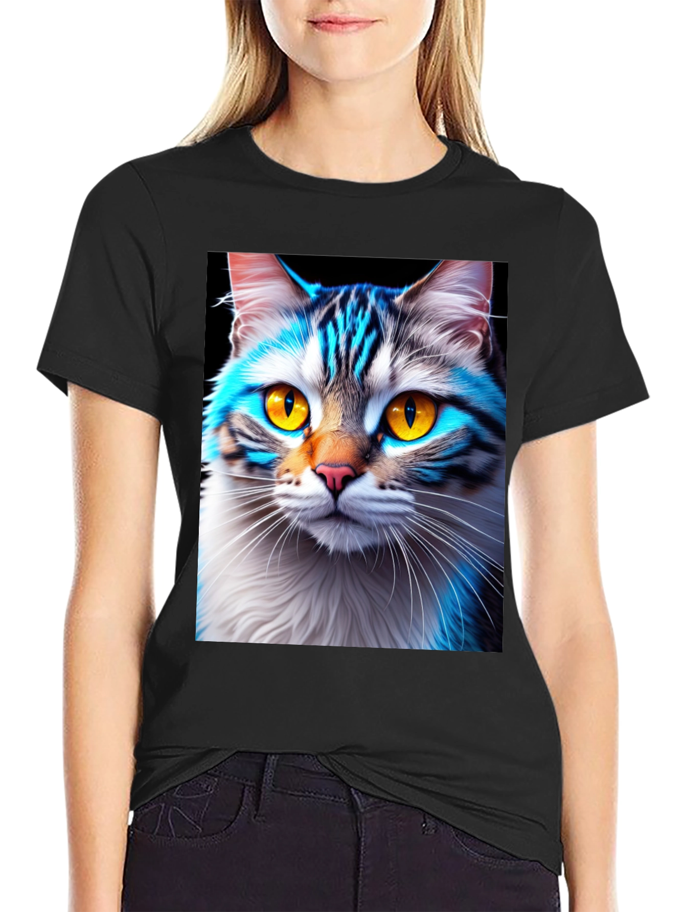 Cool Cat Graphic Tee - Stylish Animal Print Shirt