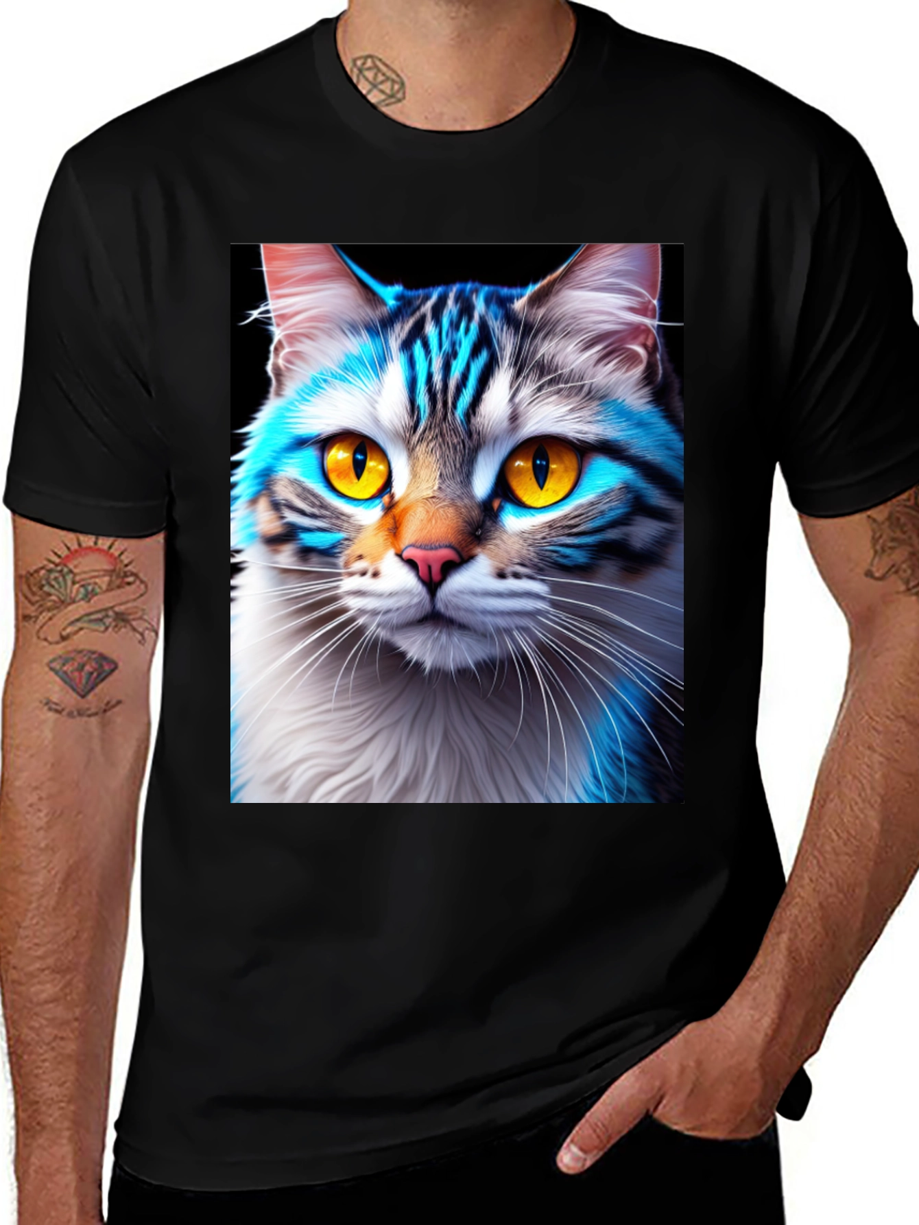 Cool Cat Graphic Tee - Stylish Animal Print Shirt