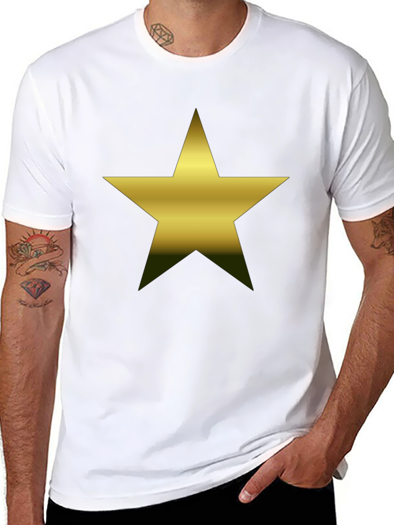 Star Graphic T-Shirt - Mens Black Tee