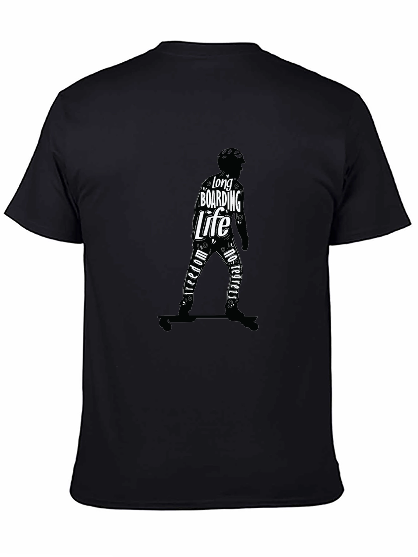 Longboarding Life Graphic Tee - Black