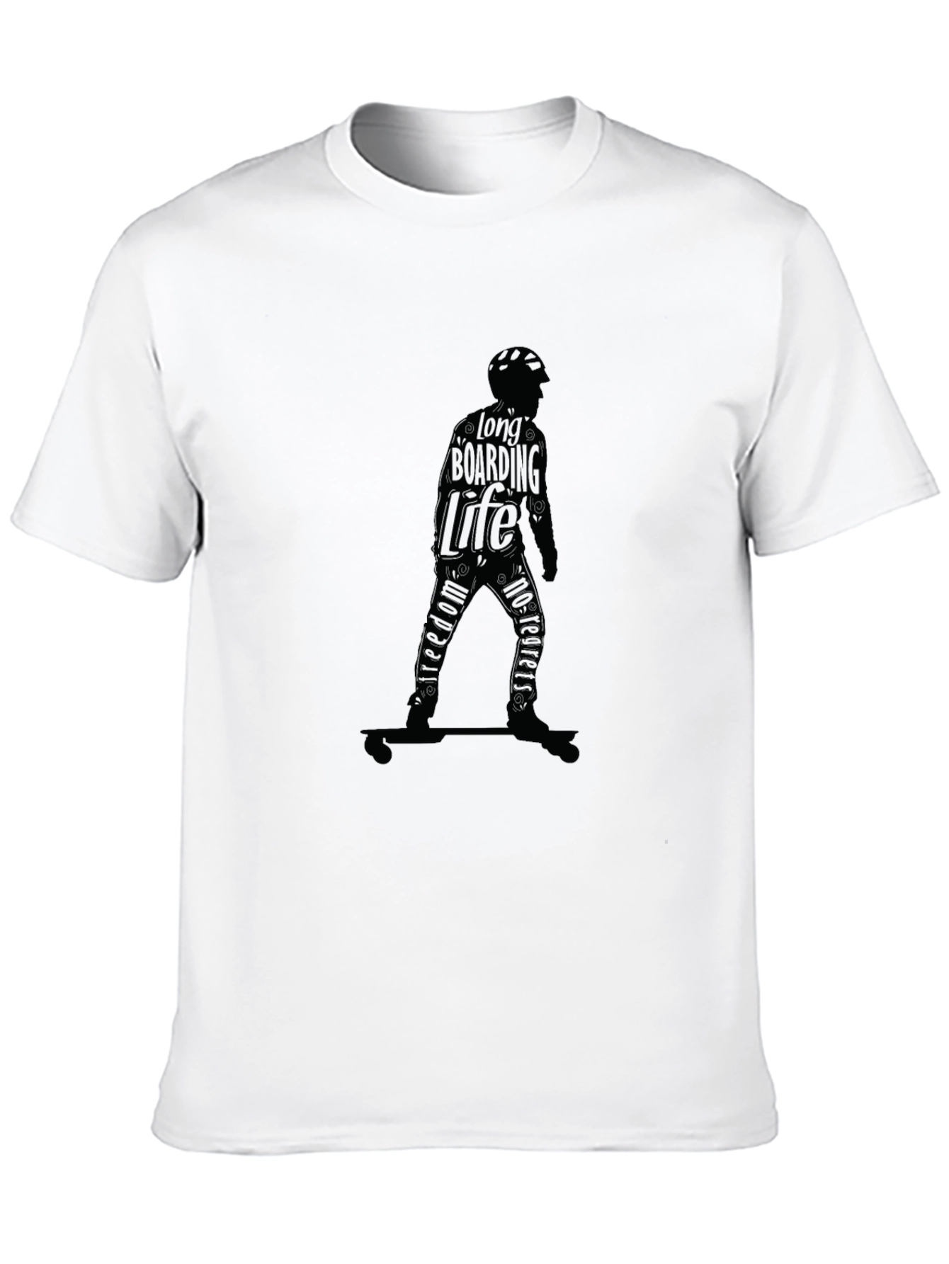 Longboarding Life Graphic Tee - Black