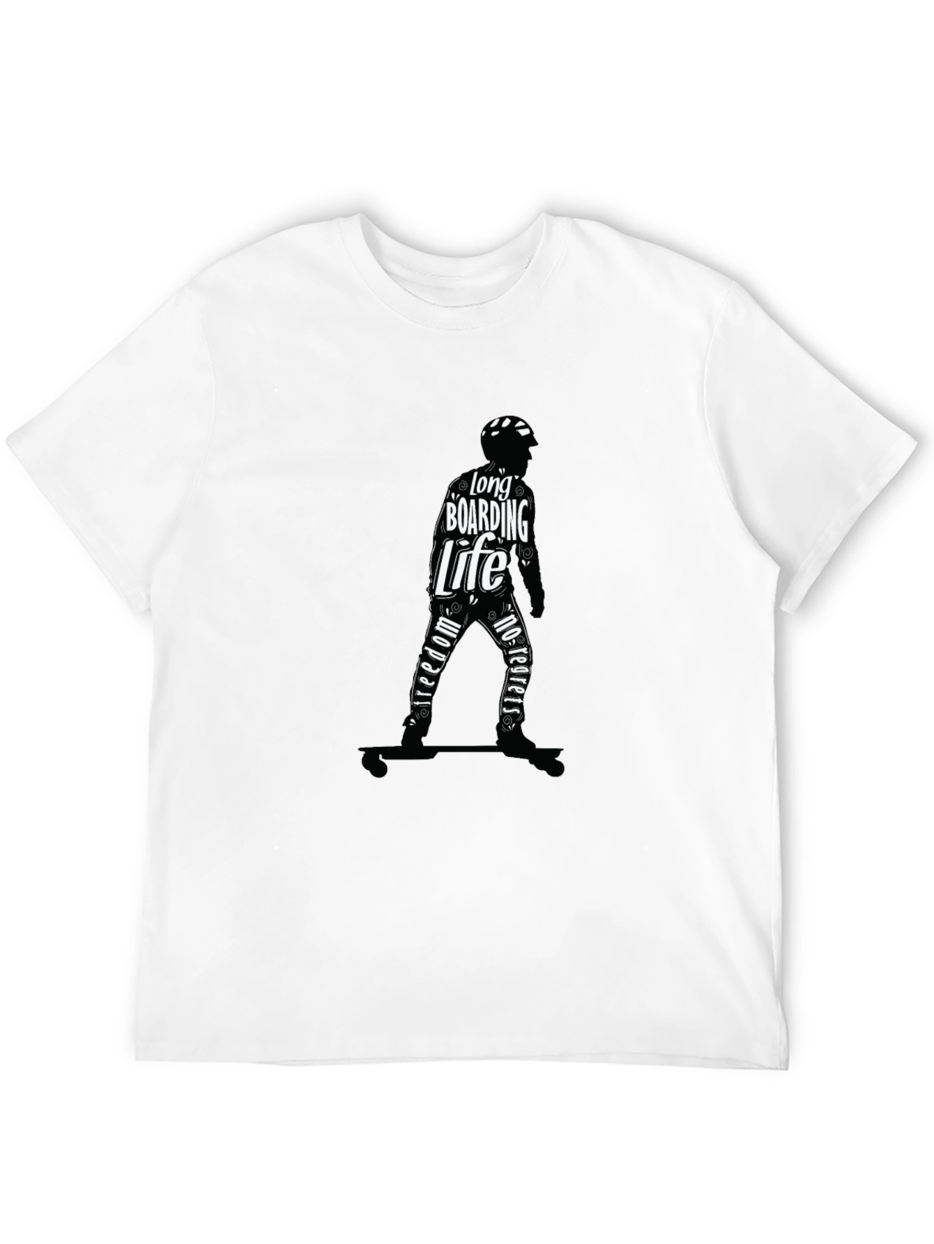 Longboarding Life Graphic Tee - Black