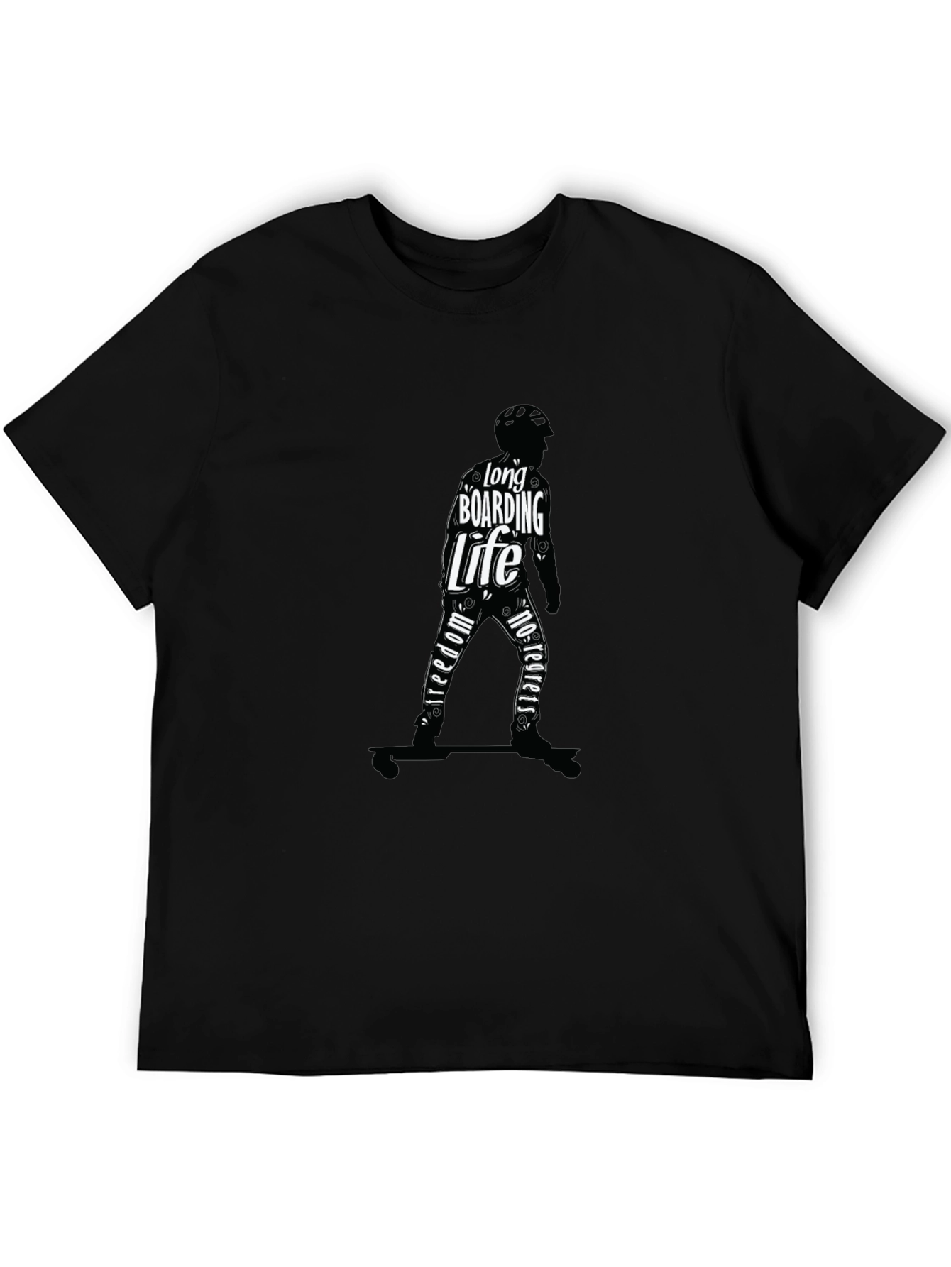 Longboarding Life Graphic Tee - Black