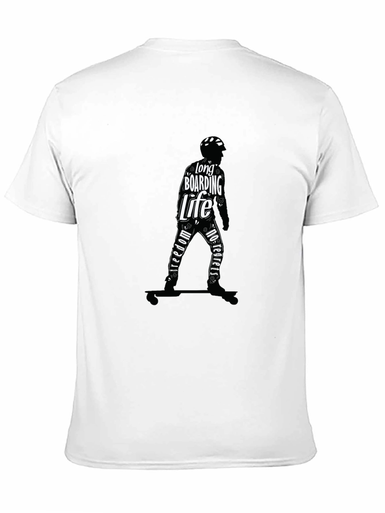 Longboarding Life Graphic Tee - Black