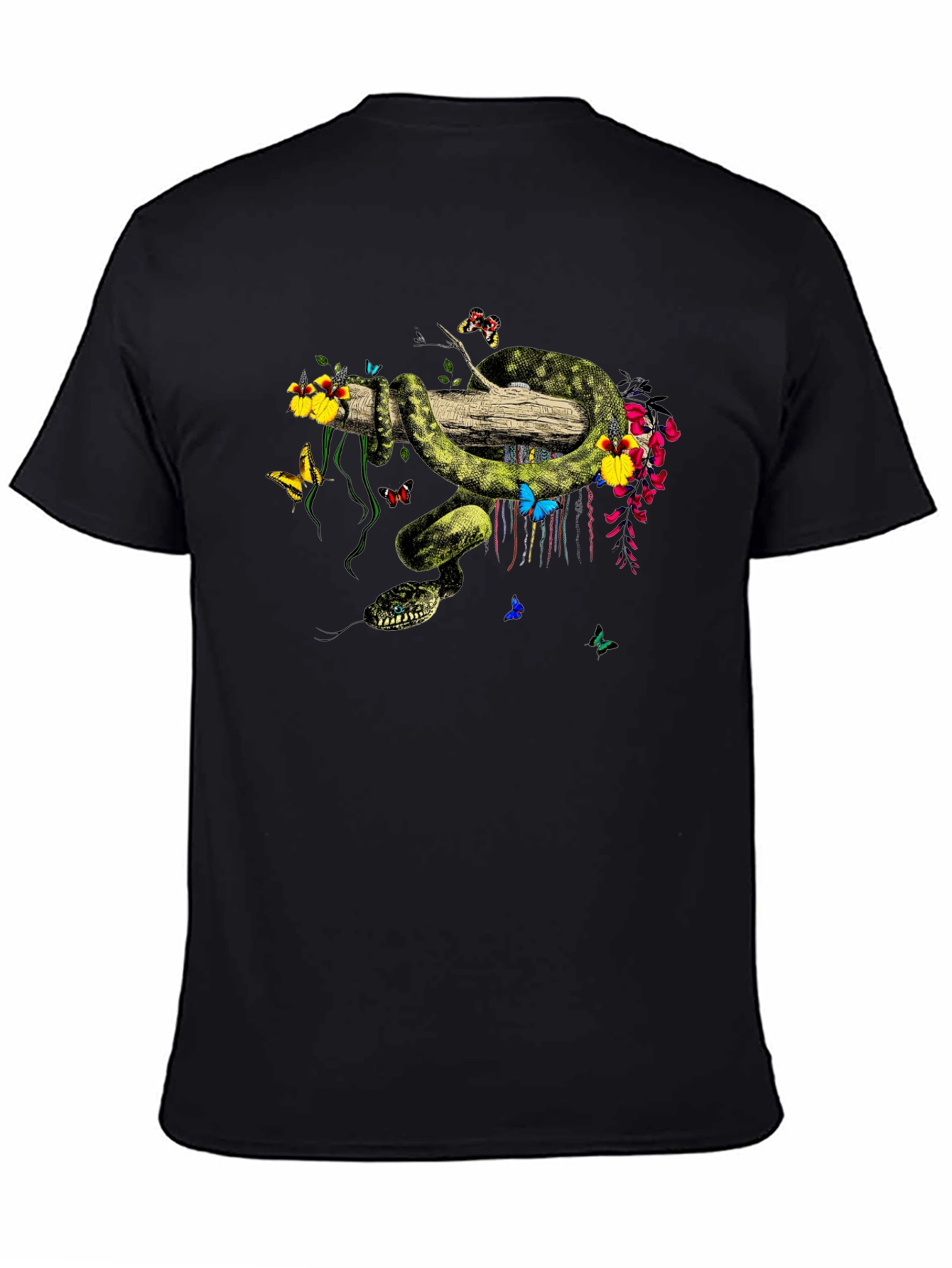 Botanical Snake Graphic T-Shirt