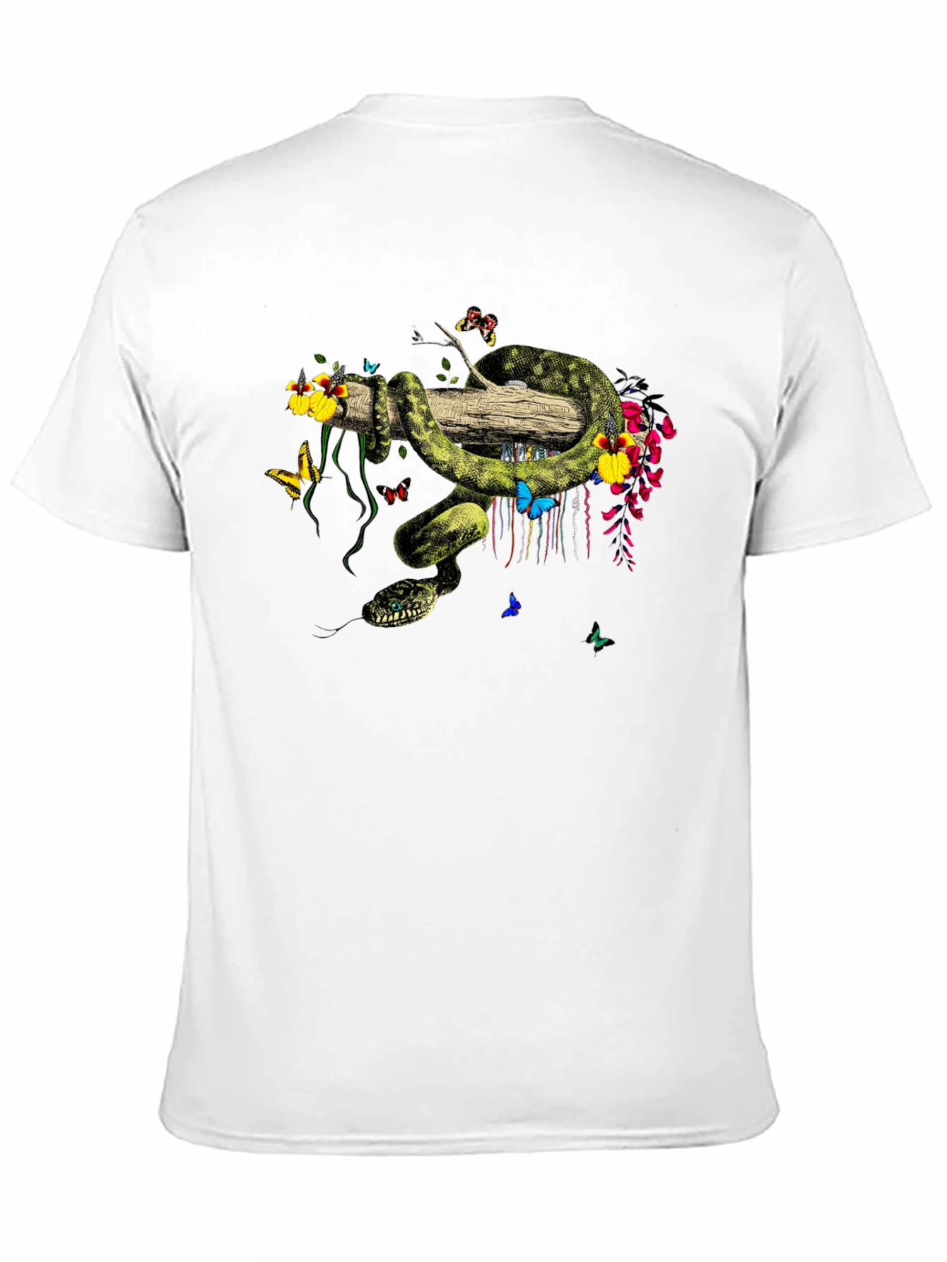 Botanical Snake Graphic T-Shirt