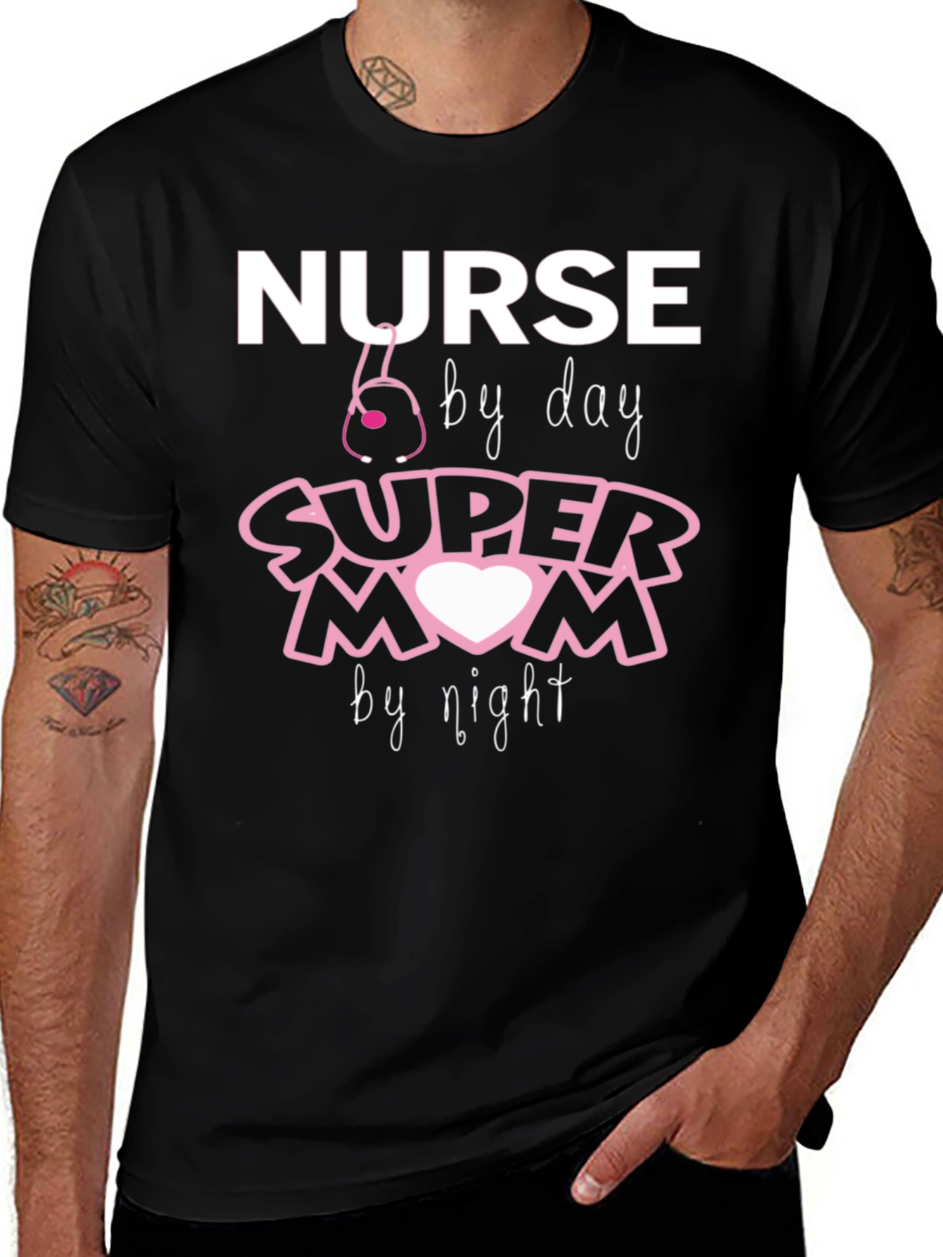 Nurse by Day Super Mom by Night T-Shirt