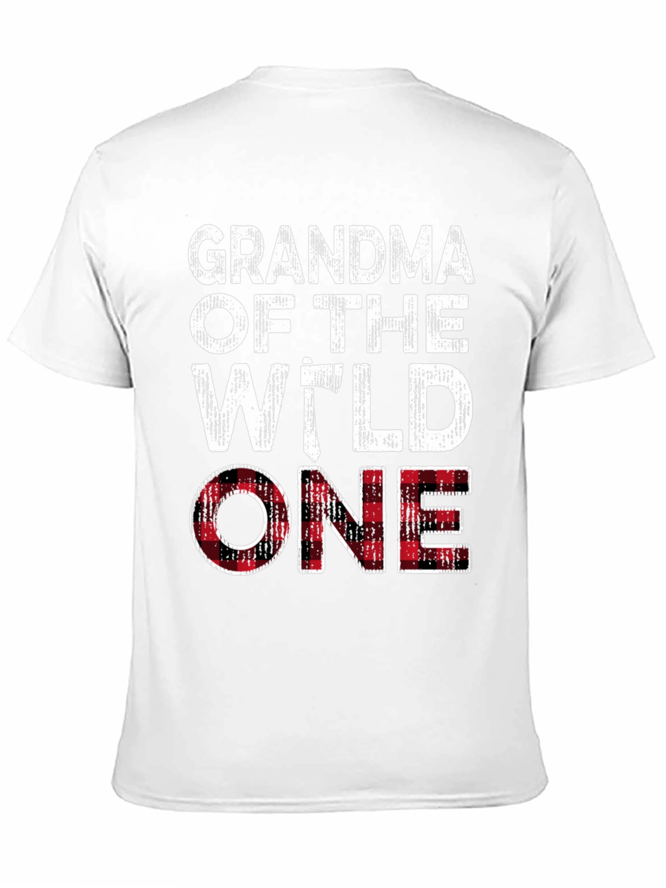 Grandma of the Wild One Plaid T-Shirt