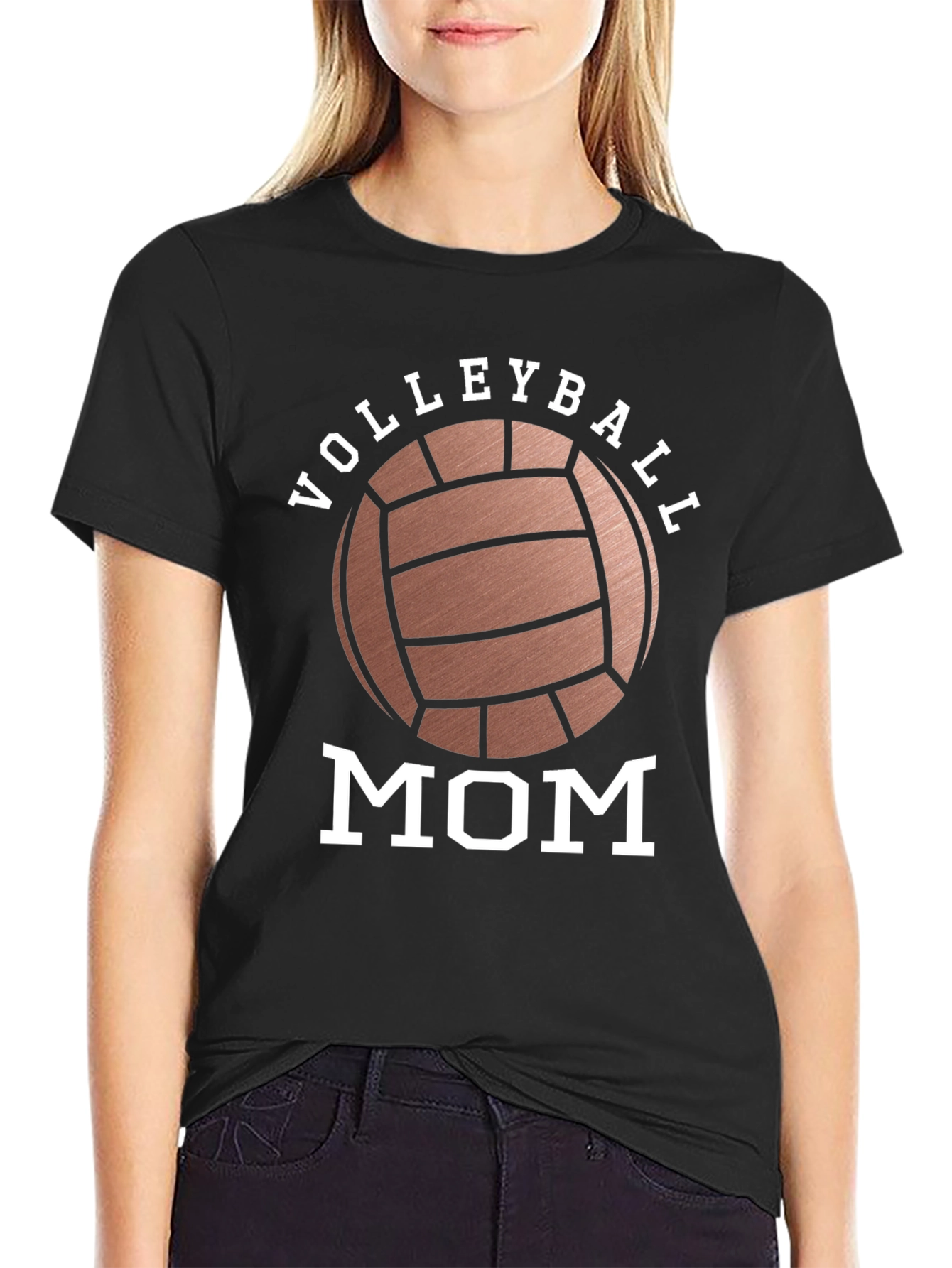 Volleyball Mom T-Shirt - Black