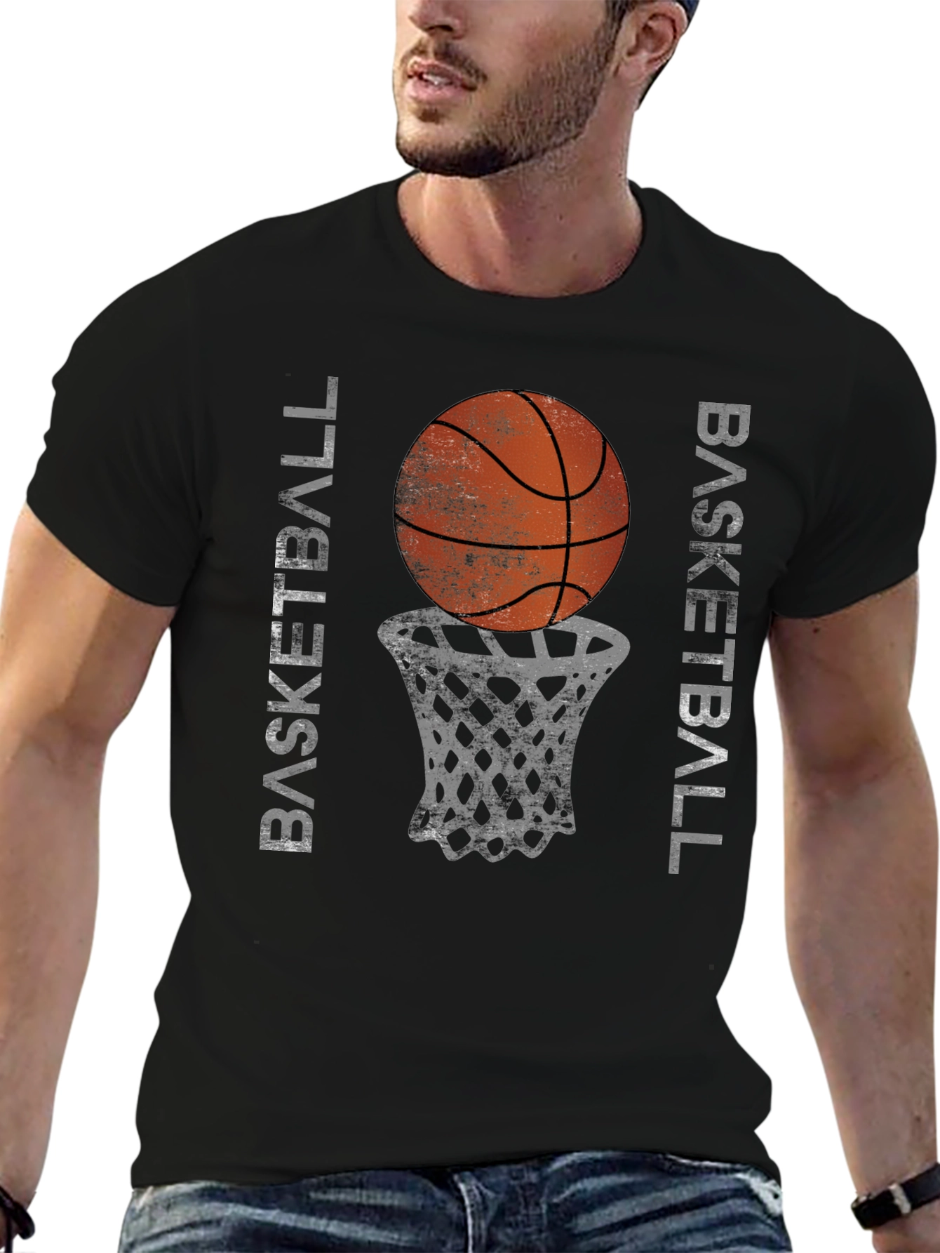 Basketball Graphic Tee - Black T-Shirt