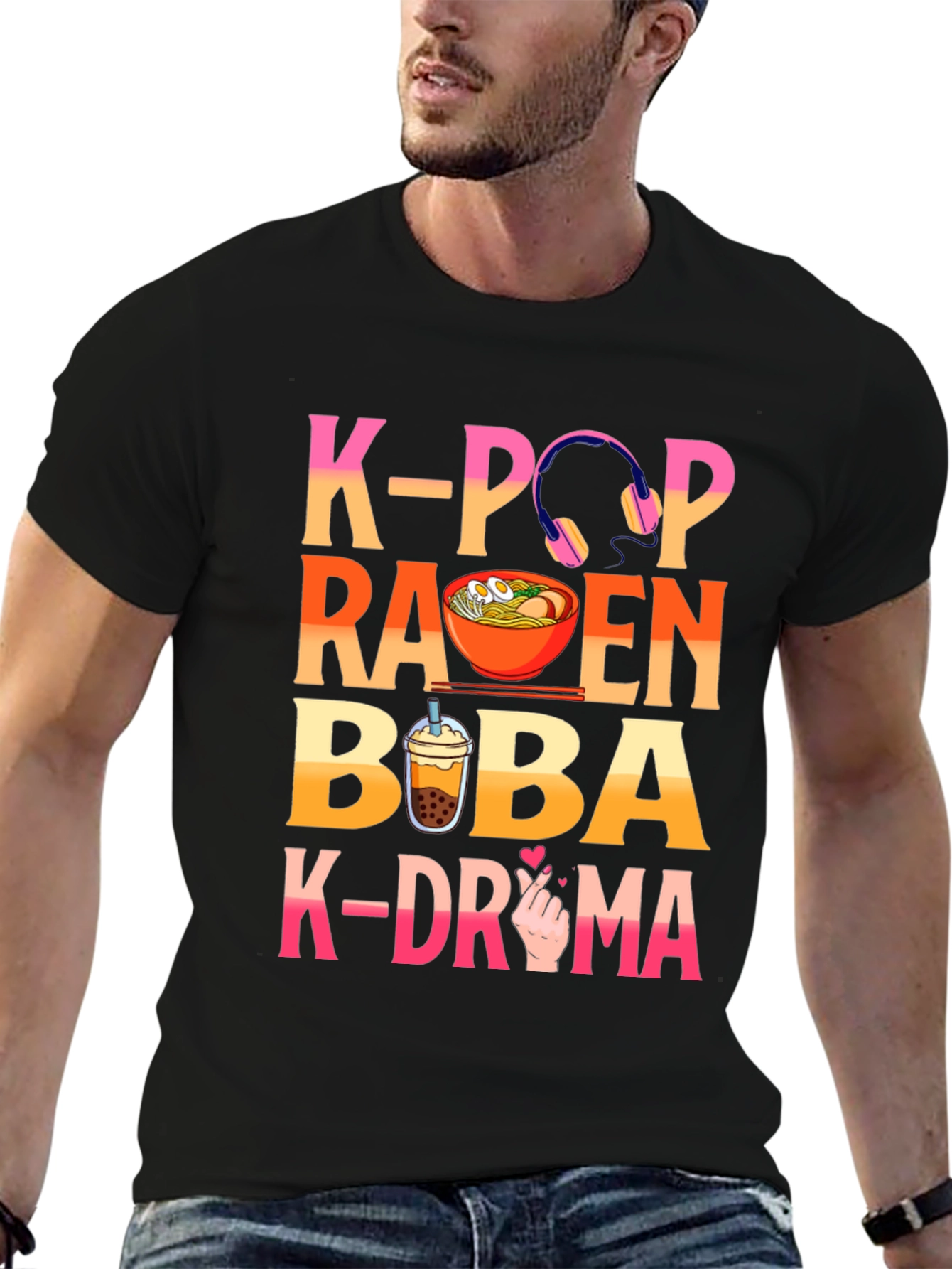 K-Pop Ramen Boba K-Drama Graphic Tee