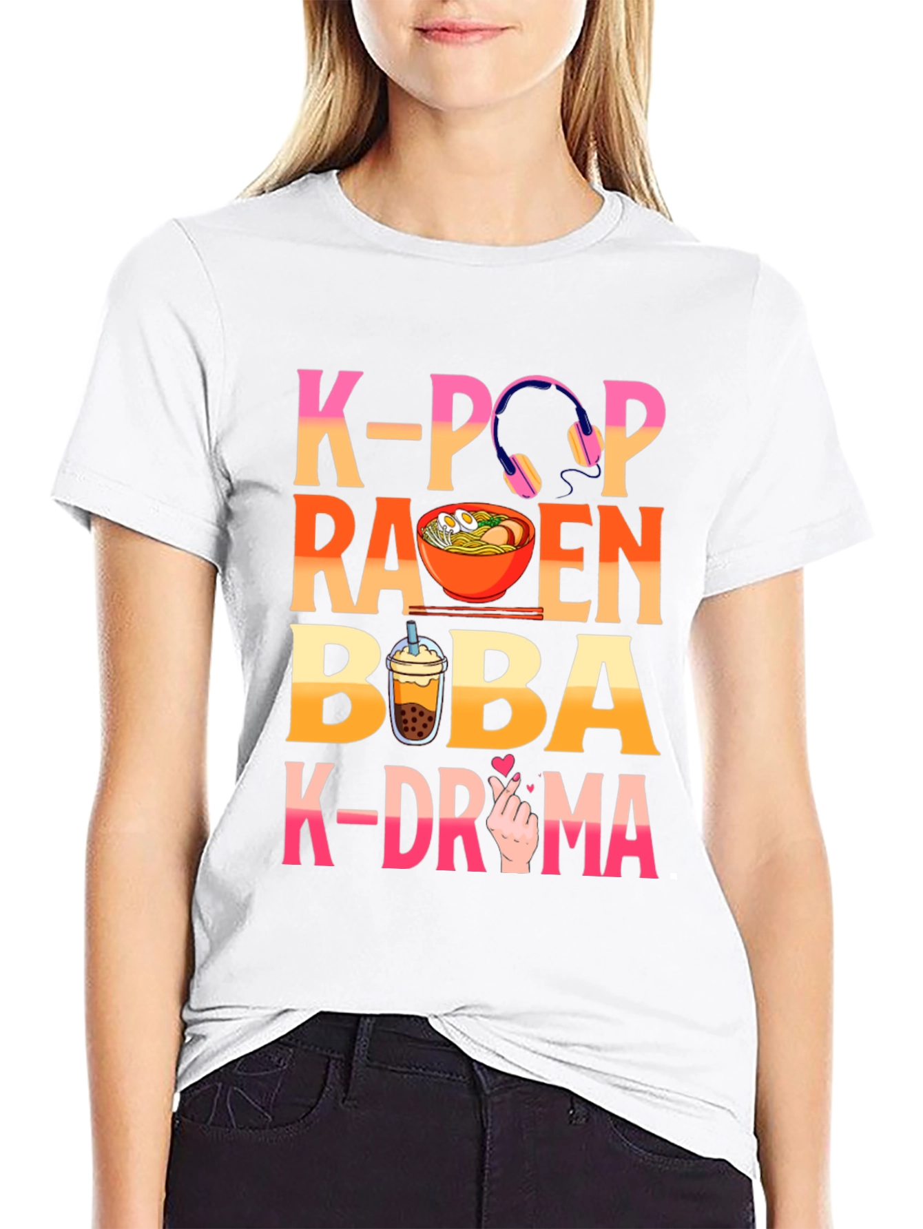 K-Pop Ramen Boba K-Drama Graphic Tee
