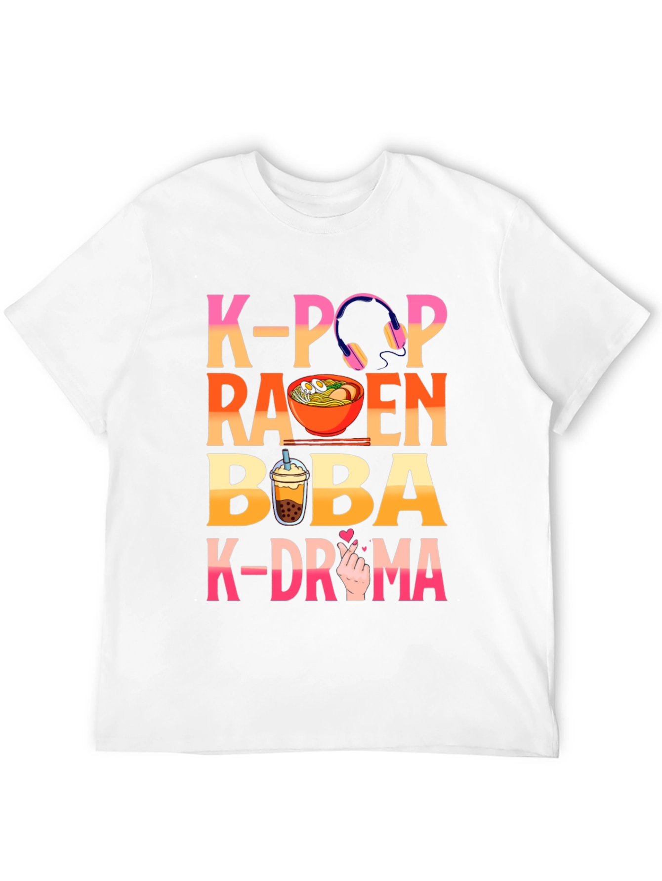 K-Pop Ramen Boba K-Drama Graphic Tee