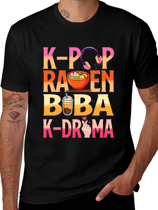 K-Pop Ramen Boba K-Drama Graphic Tee