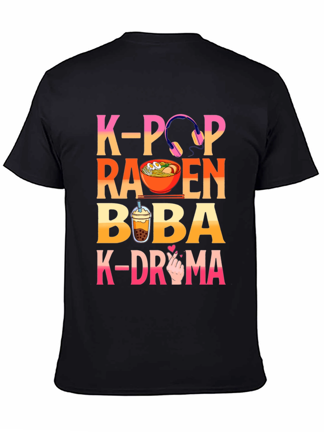 K-Pop Ramen Boba K-Drama Graphic Tee