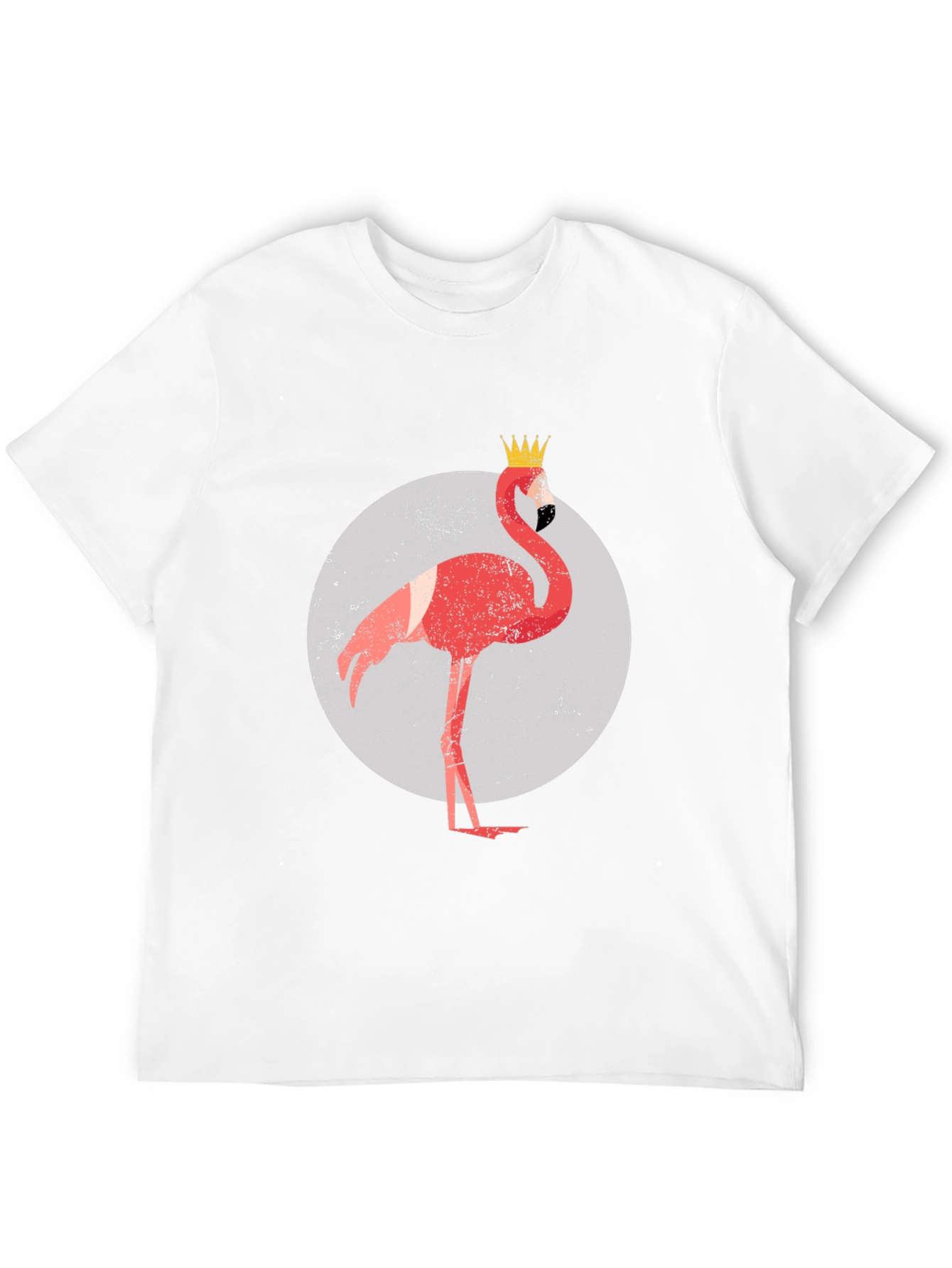 King Flamingo Graphic Tee - Black Crewneck