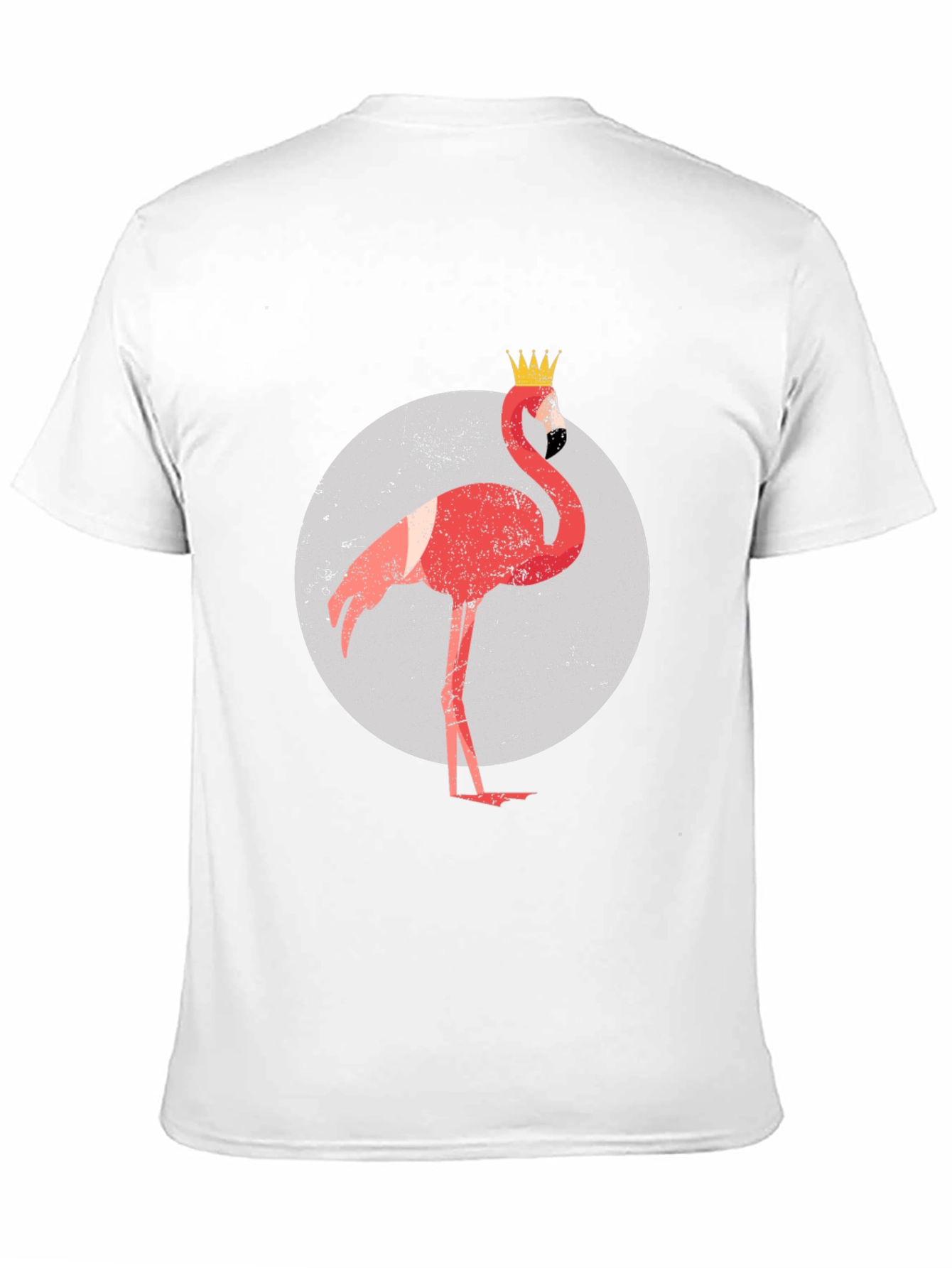 King Flamingo Graphic Tee - Black Crewneck