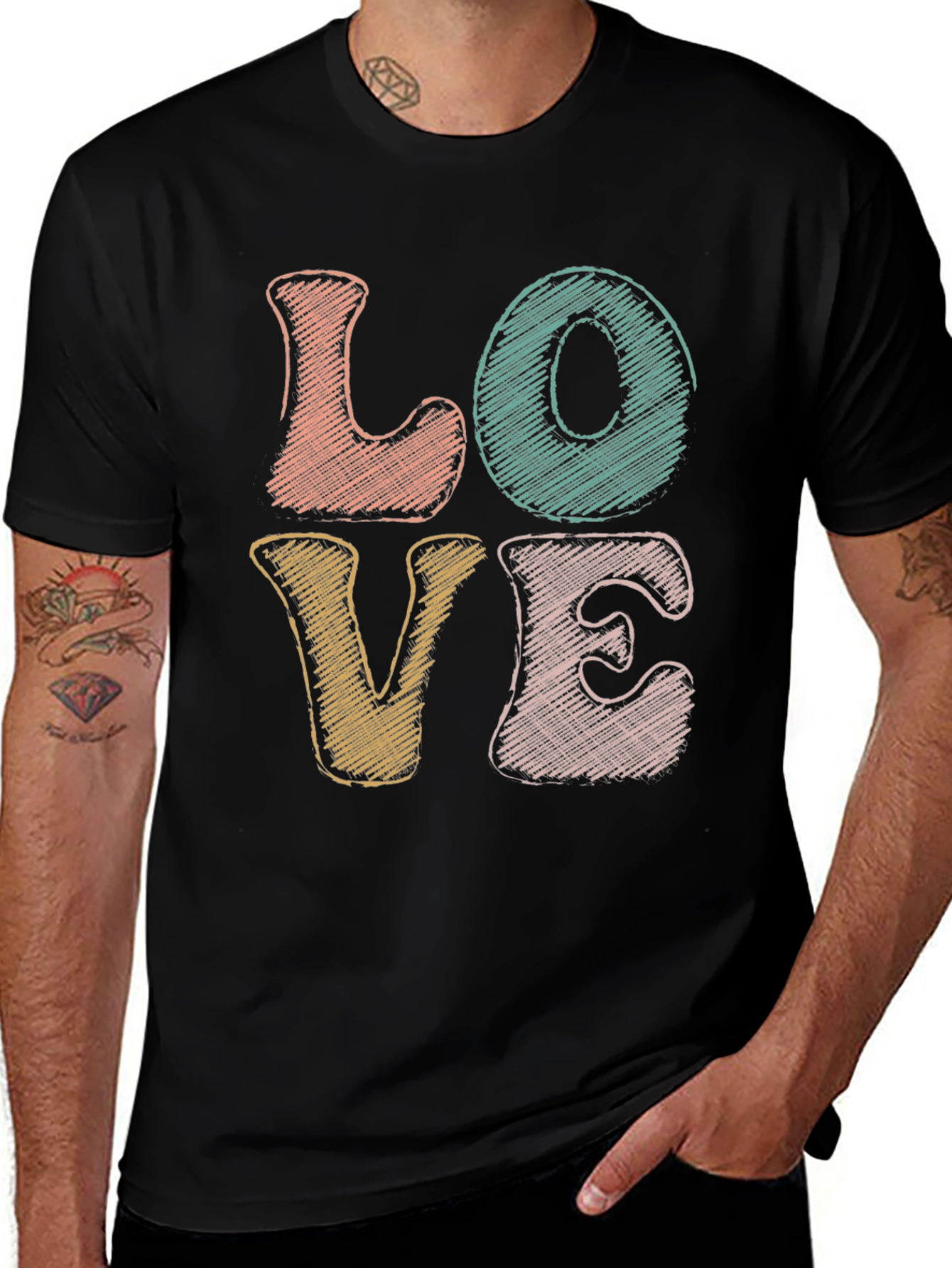 Retro LOVE Graphic Tee - Stylish & Comfortable