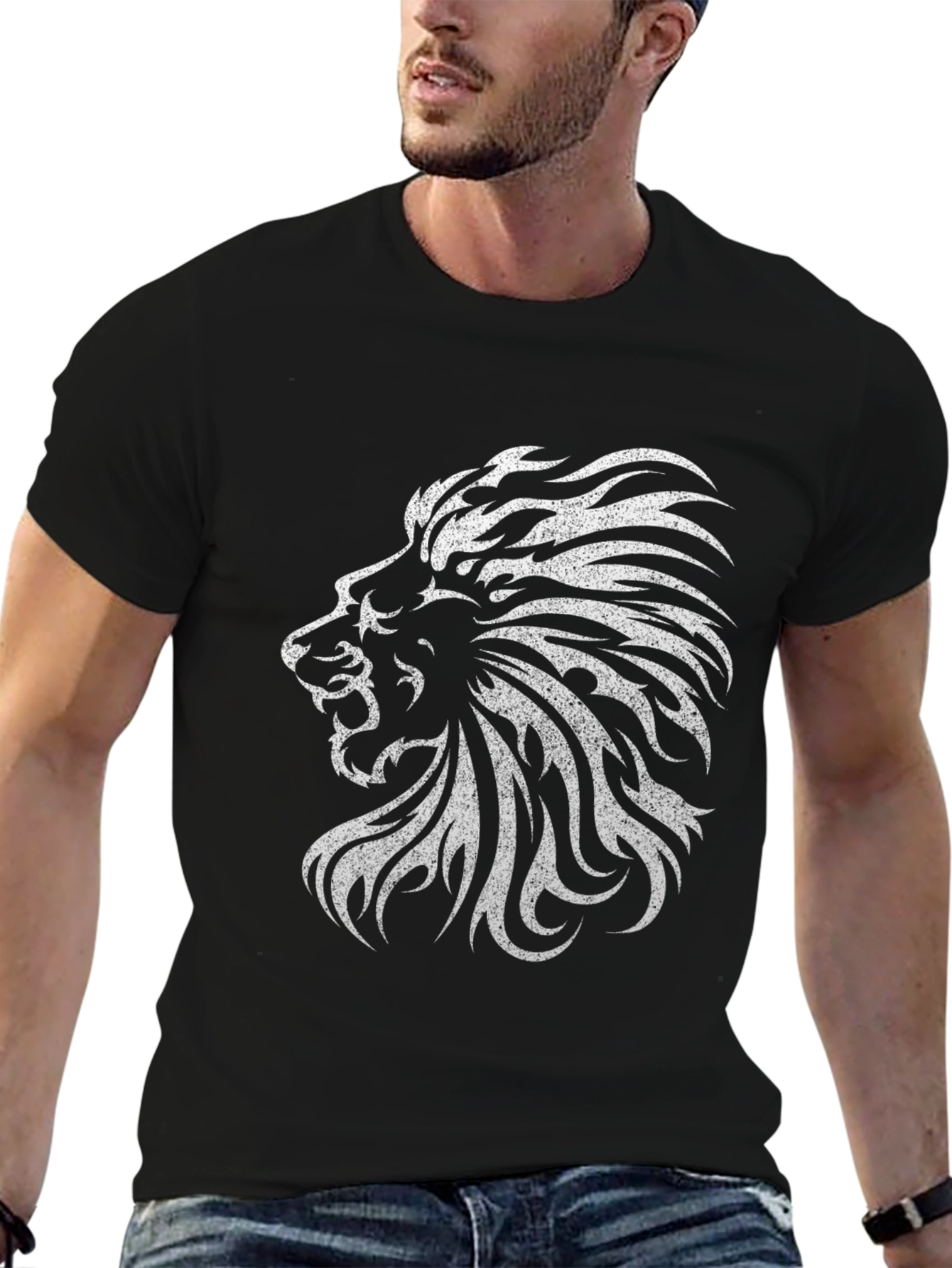 Lion Graphic Tee - Black T-Shirt