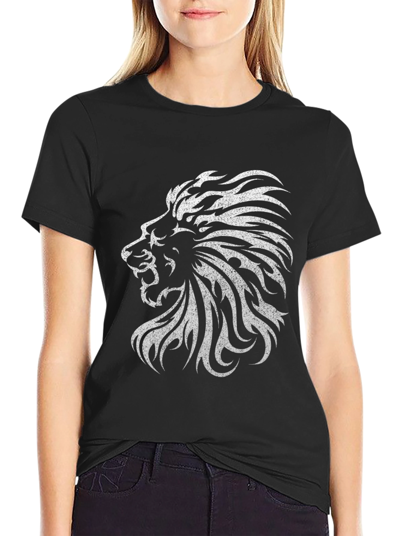 Lion Graphic Tee - Black T-Shirt