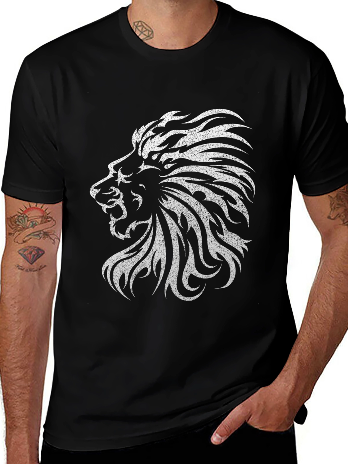 Lion Graphic Tee - Black T-Shirt