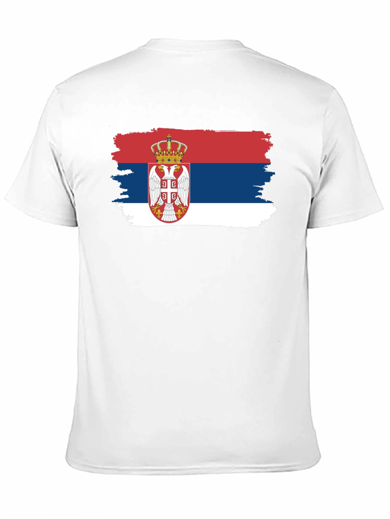 Serbian Flag T-Shirt - Black Crew Neck Tee