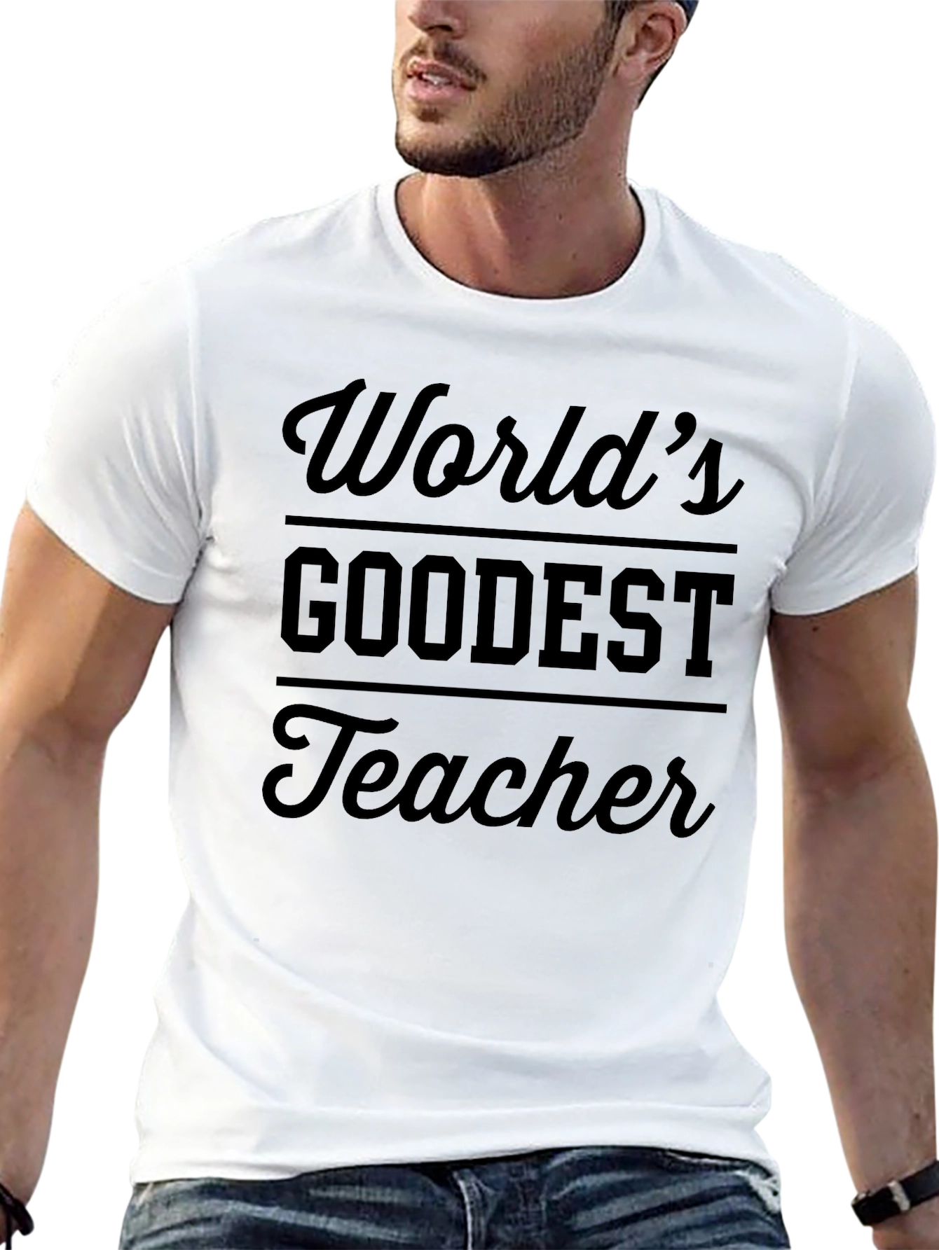 Worlds Goodest Teacher T-Shirt - Black
