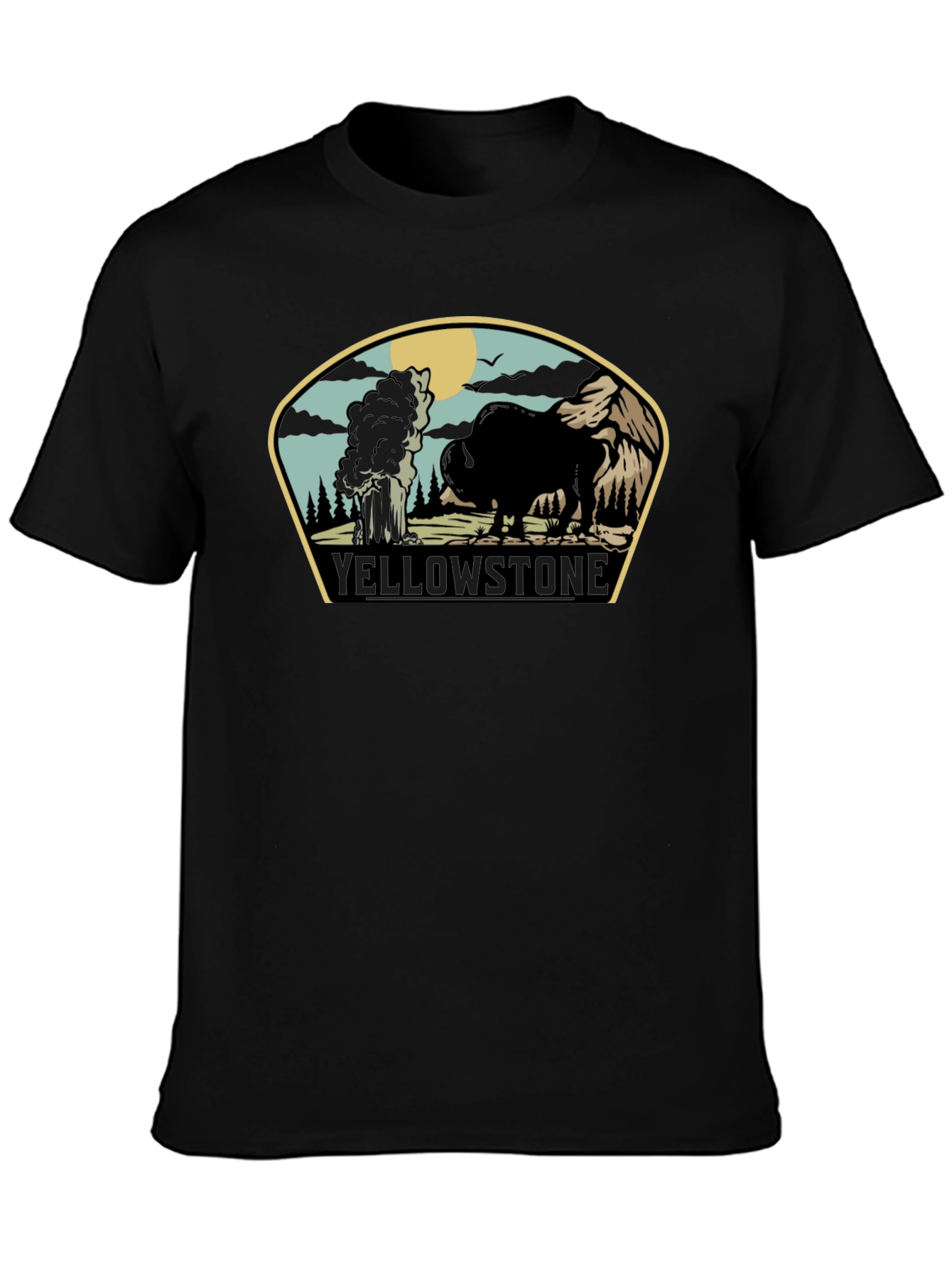 Yellowstone Bison Graphic Tee - Black