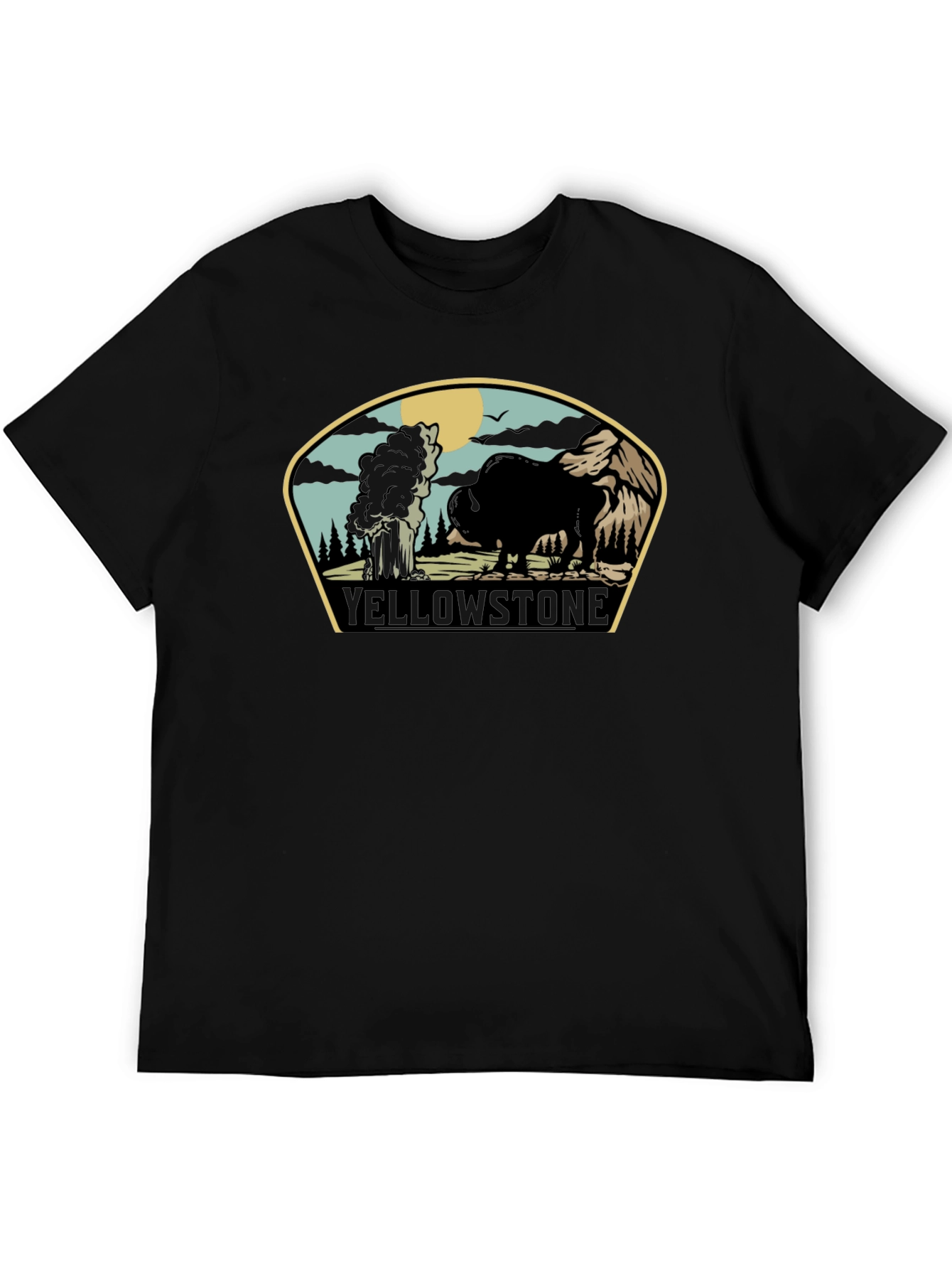 Yellowstone Bison Graphic Tee - Black