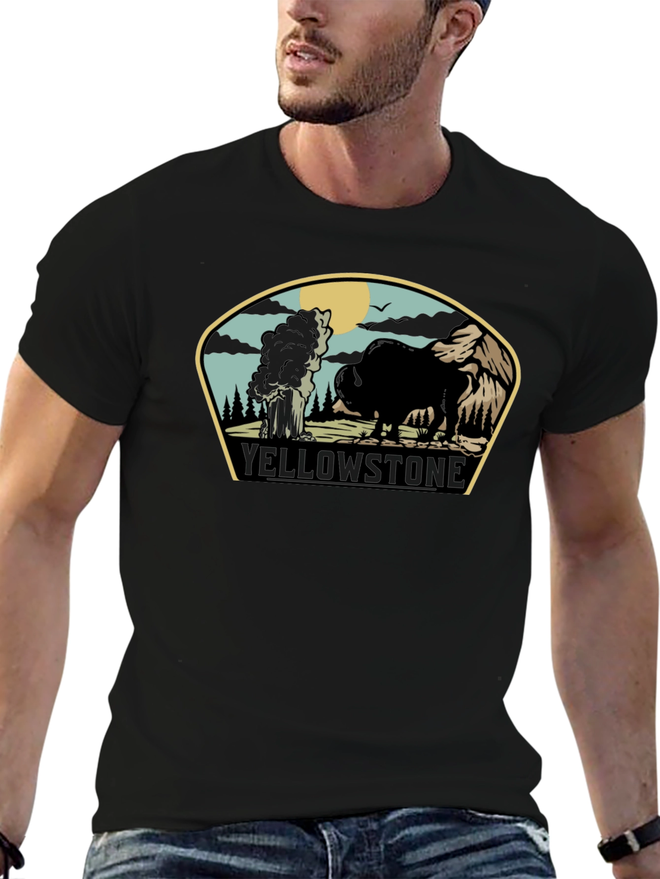 Yellowstone Bison Graphic Tee - Black