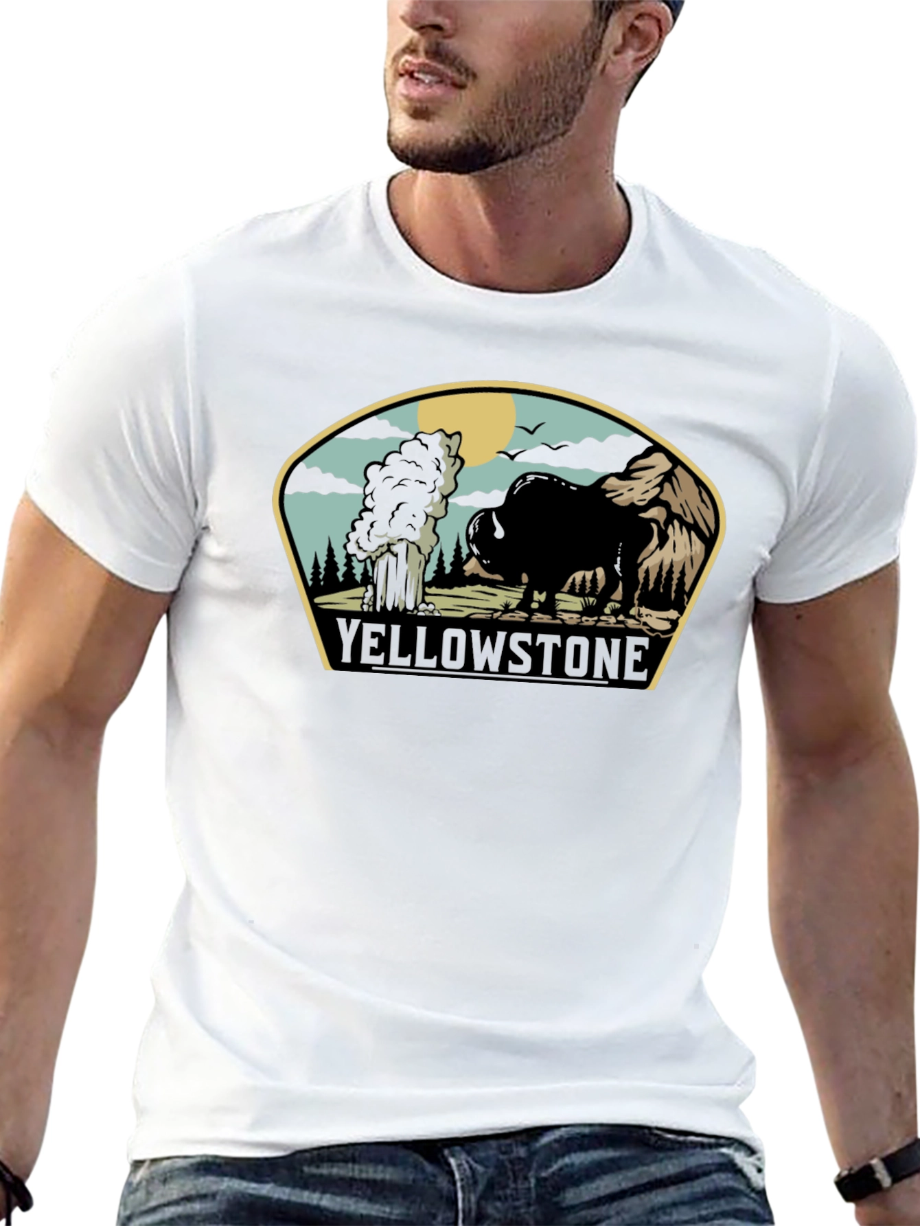 Yellowstone Bison Graphic Tee - Black