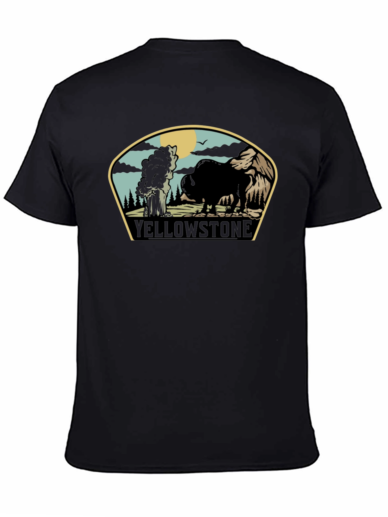 Yellowstone Bison Graphic Tee - Black
