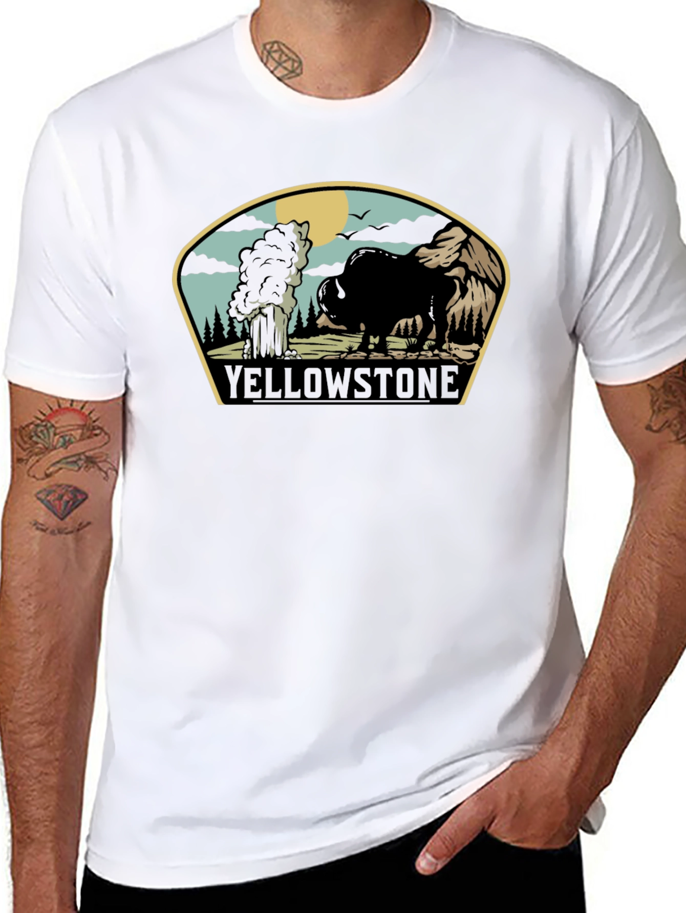 Yellowstone Bison Graphic Tee - Black