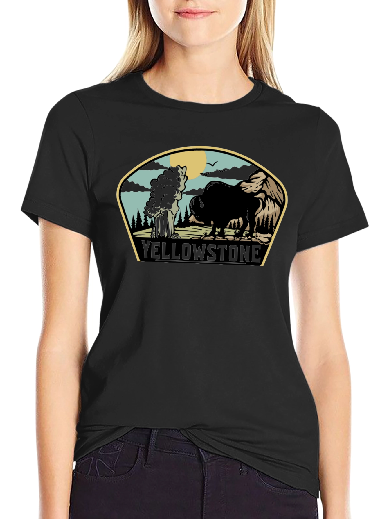 Yellowstone Bison Graphic Tee - Black