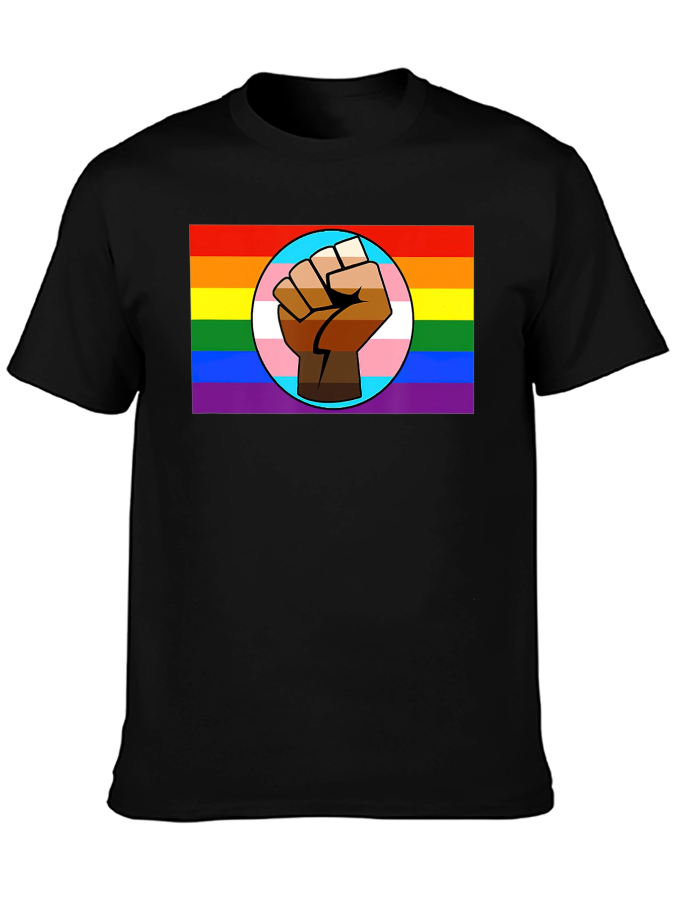 Pride Fist Graphic T-Shirt - Black