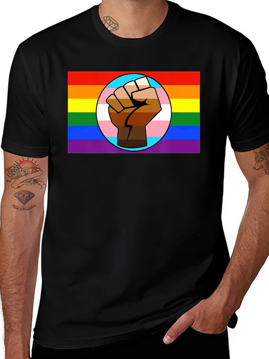 Pride Fist Graphic T-Shirt - Black