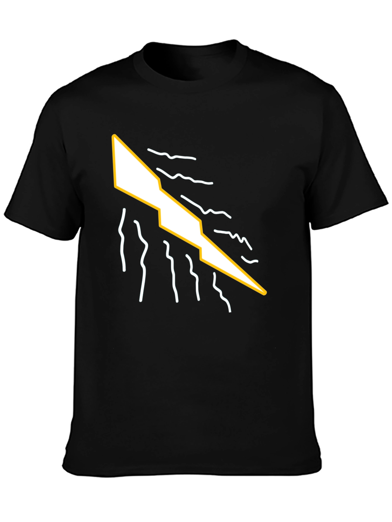 Abstract Lightning Bolt Graphic Tee - Modern Style