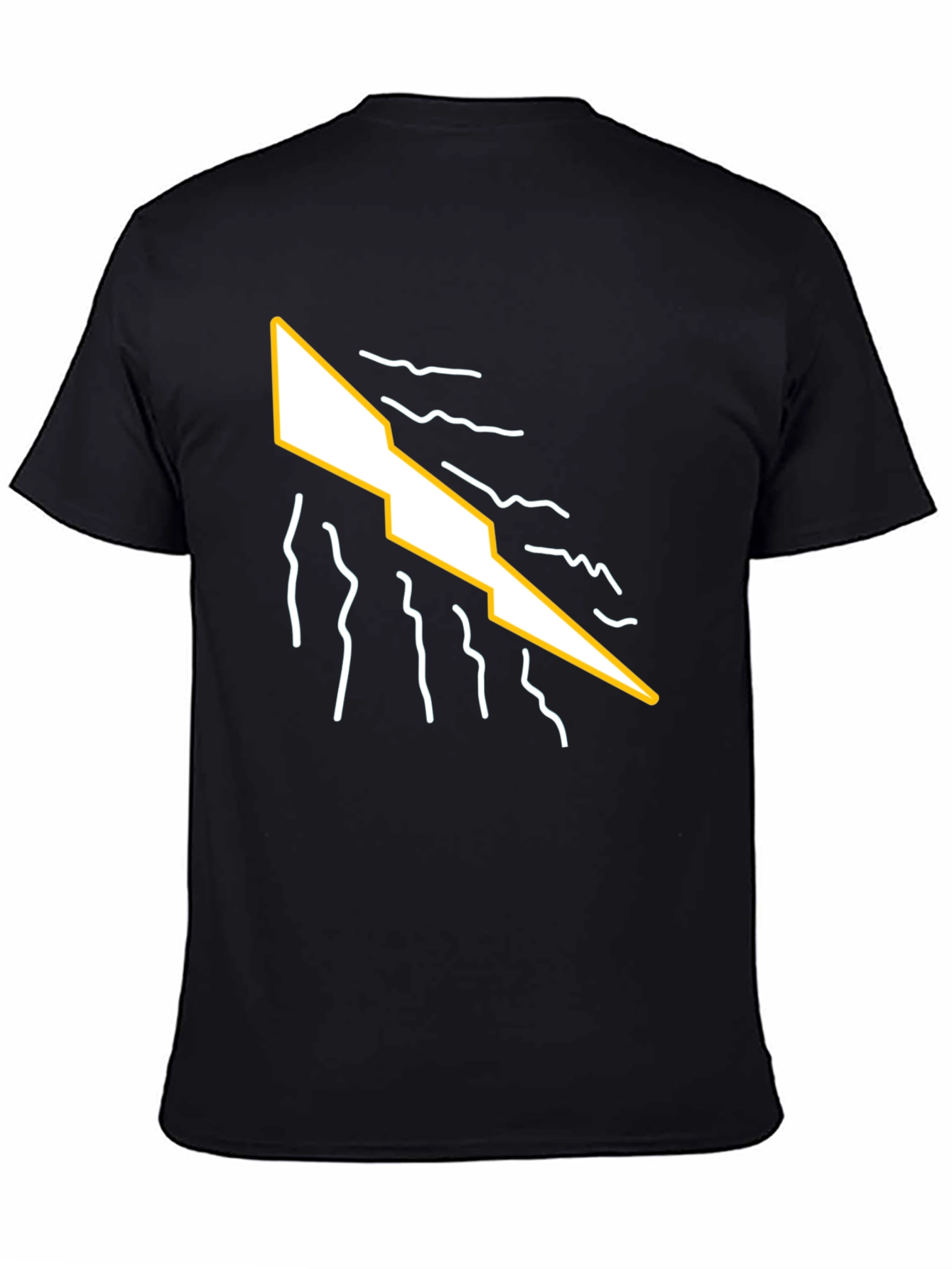 Abstract Lightning Bolt Graphic Tee - Modern Style